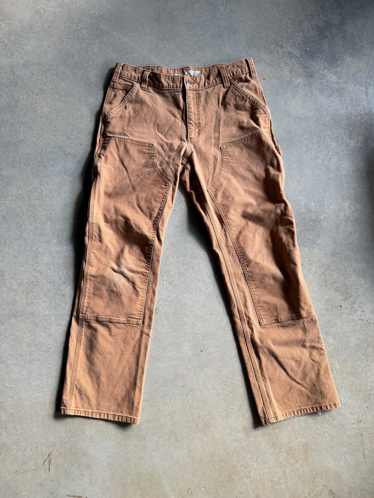Carhartt Tan Double Knee Pants Sz 34x30