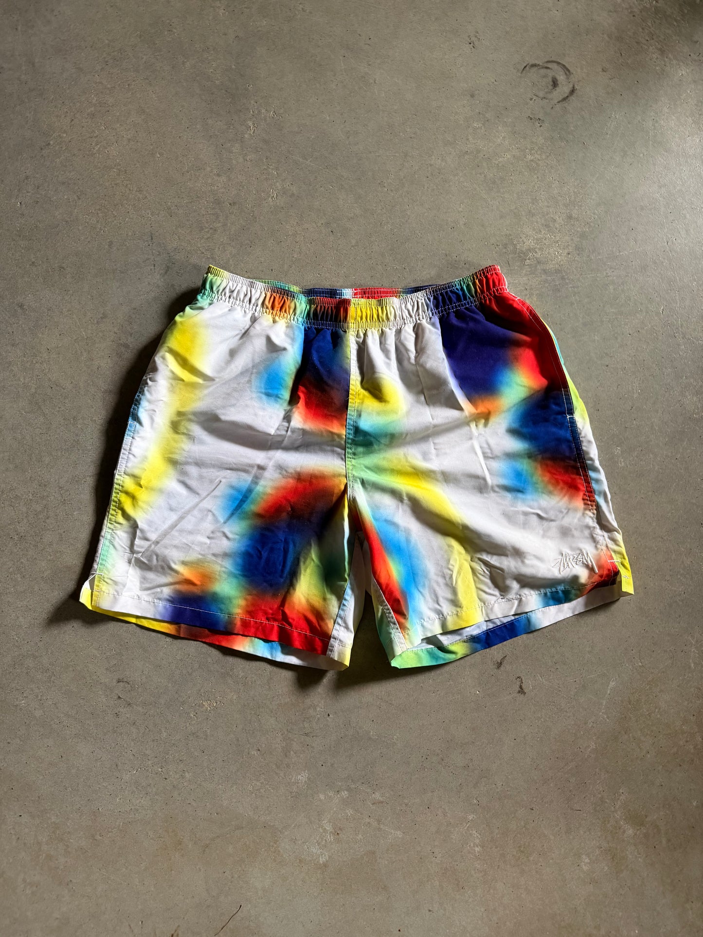 VTG Stussy Rainbow Burst Shorts Sz M