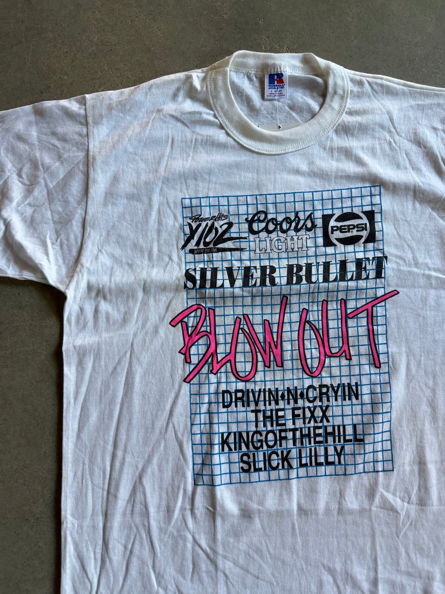 VTG Coors Silver Bullets Blow Out Festival Tee Sz Med