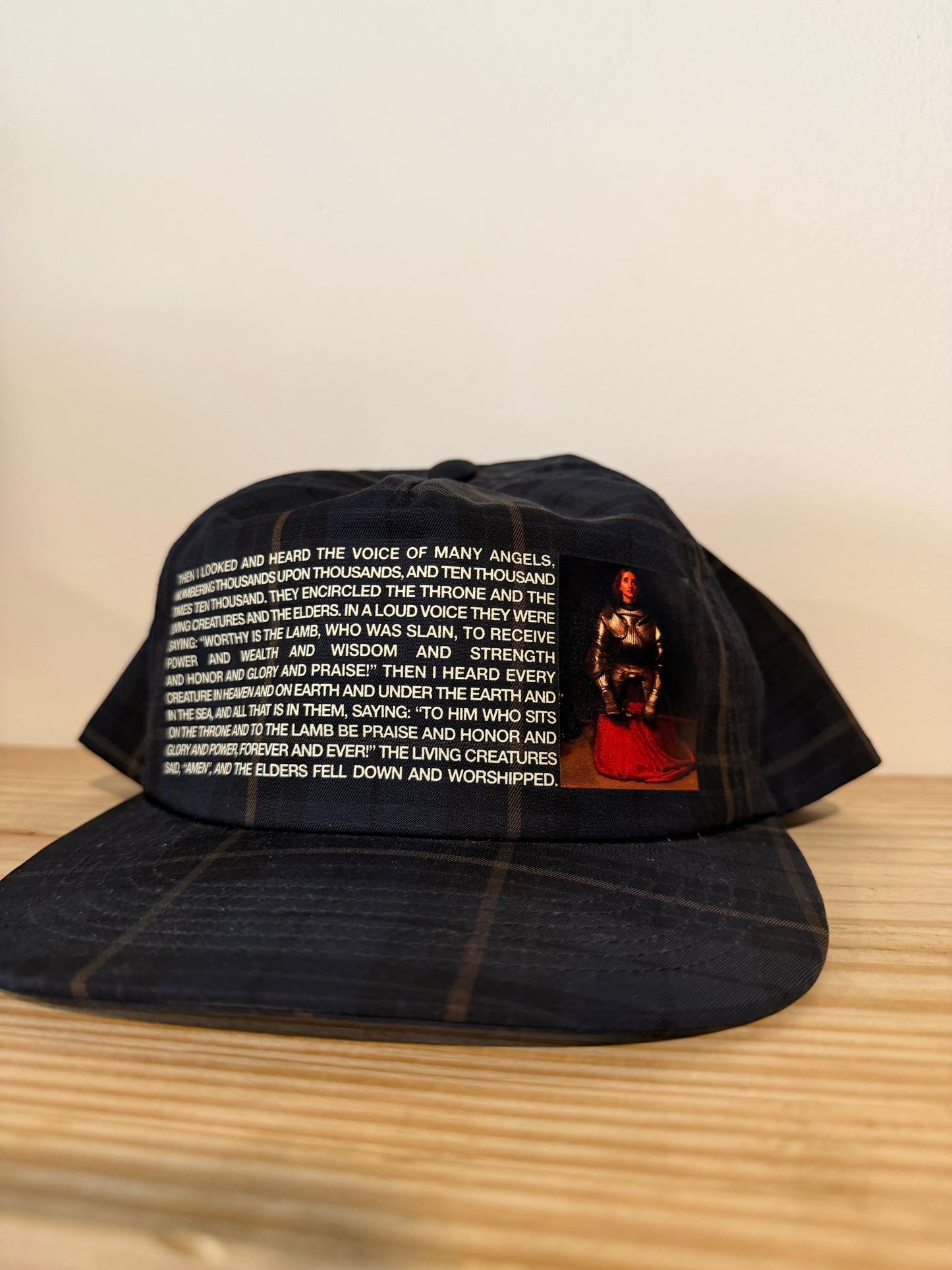 Supreme Joan of Arc 5 Panel Blue Plaid Hat
