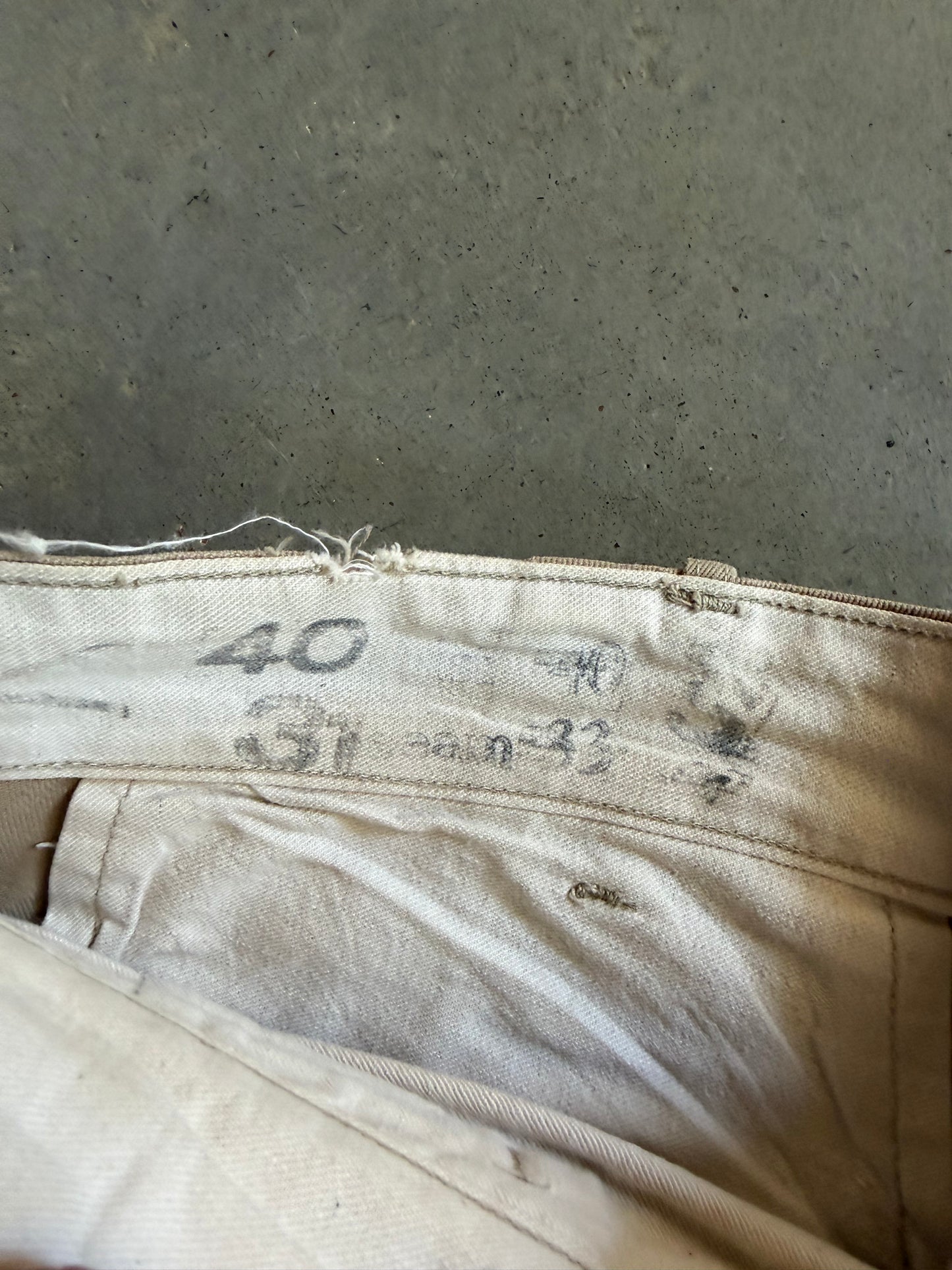 VTG US Army Khaki Pants Sz 40x30