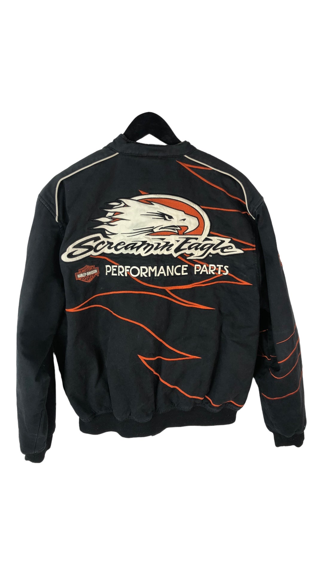 VTG Harley Davidson Racing Cotton Nascar Jacket Sz Large