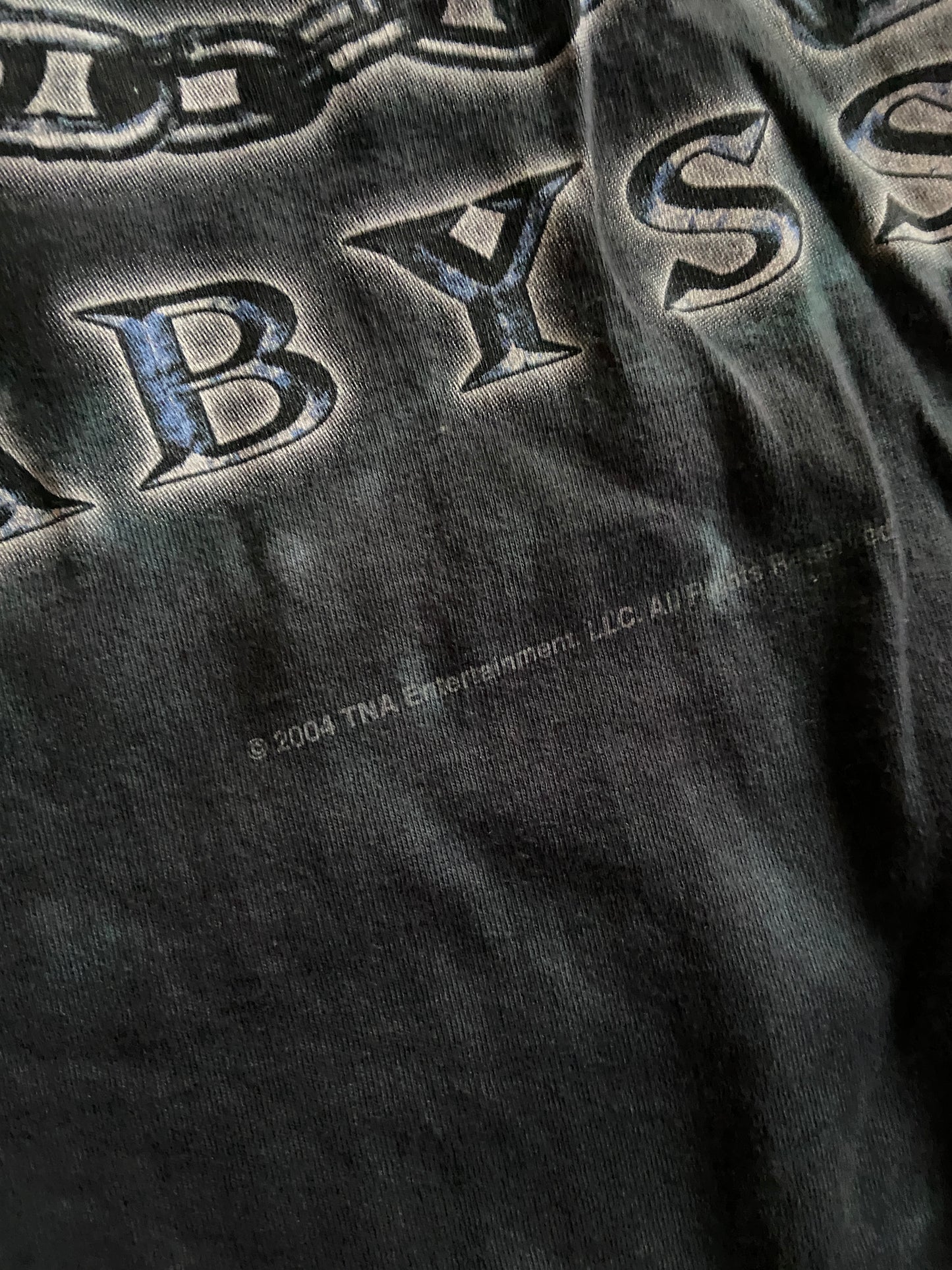 VTG Distressed Liquid Blue TNA Abyss Tee Sz M