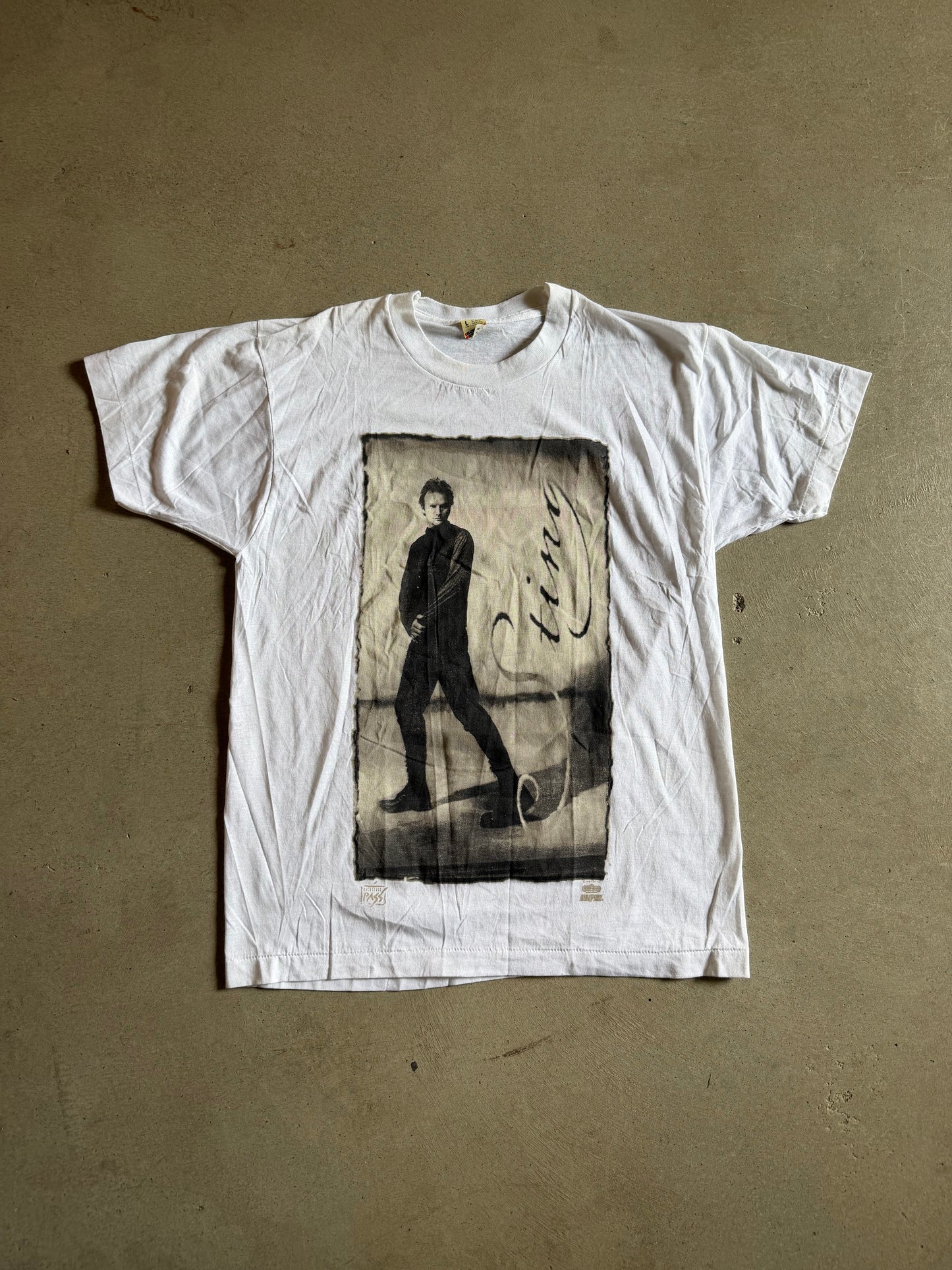 VTG 1991 Sting Backstage Pass Concert Tee Sz Med