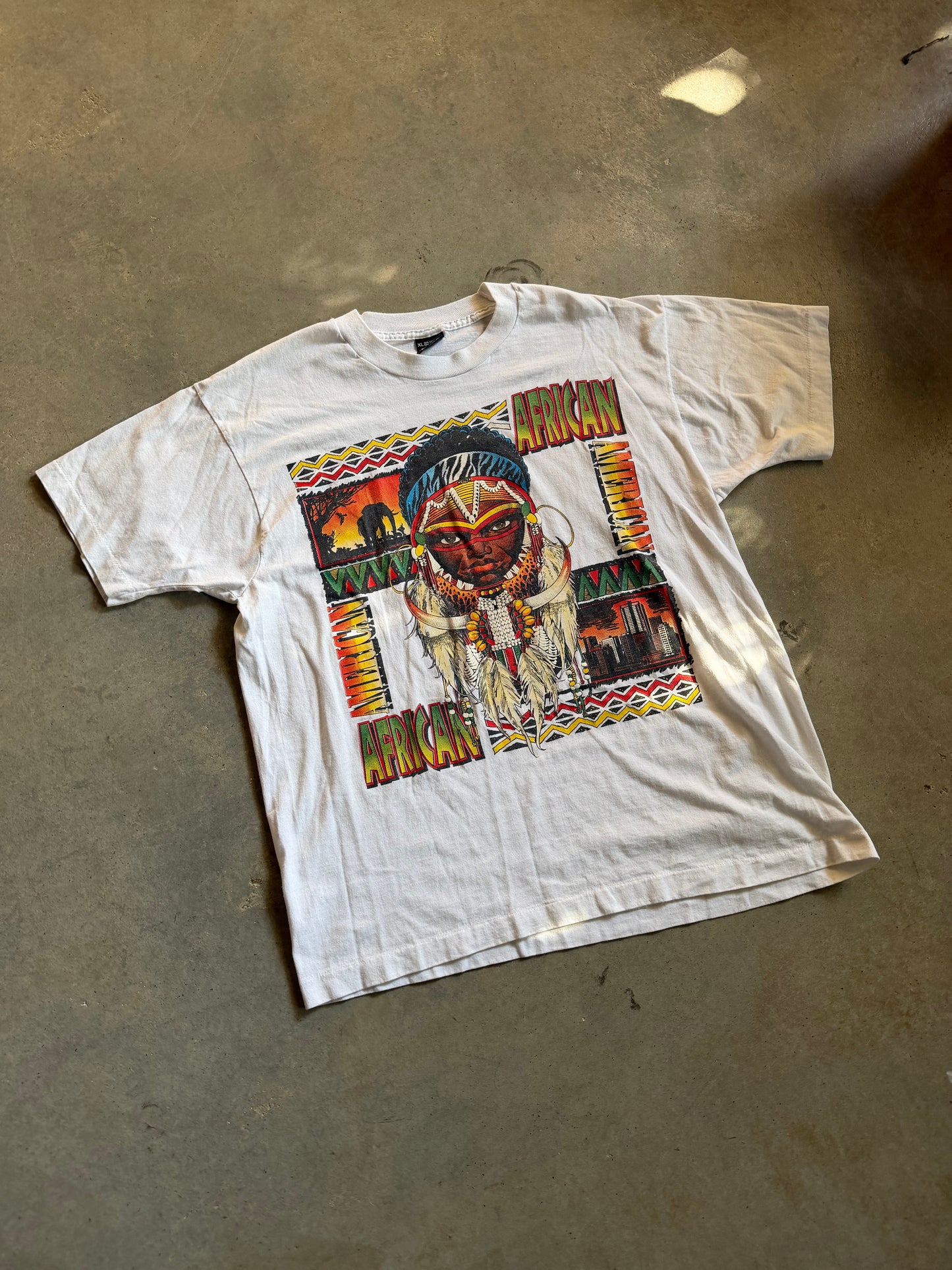 VTG African American Graphic Tee Sz XL