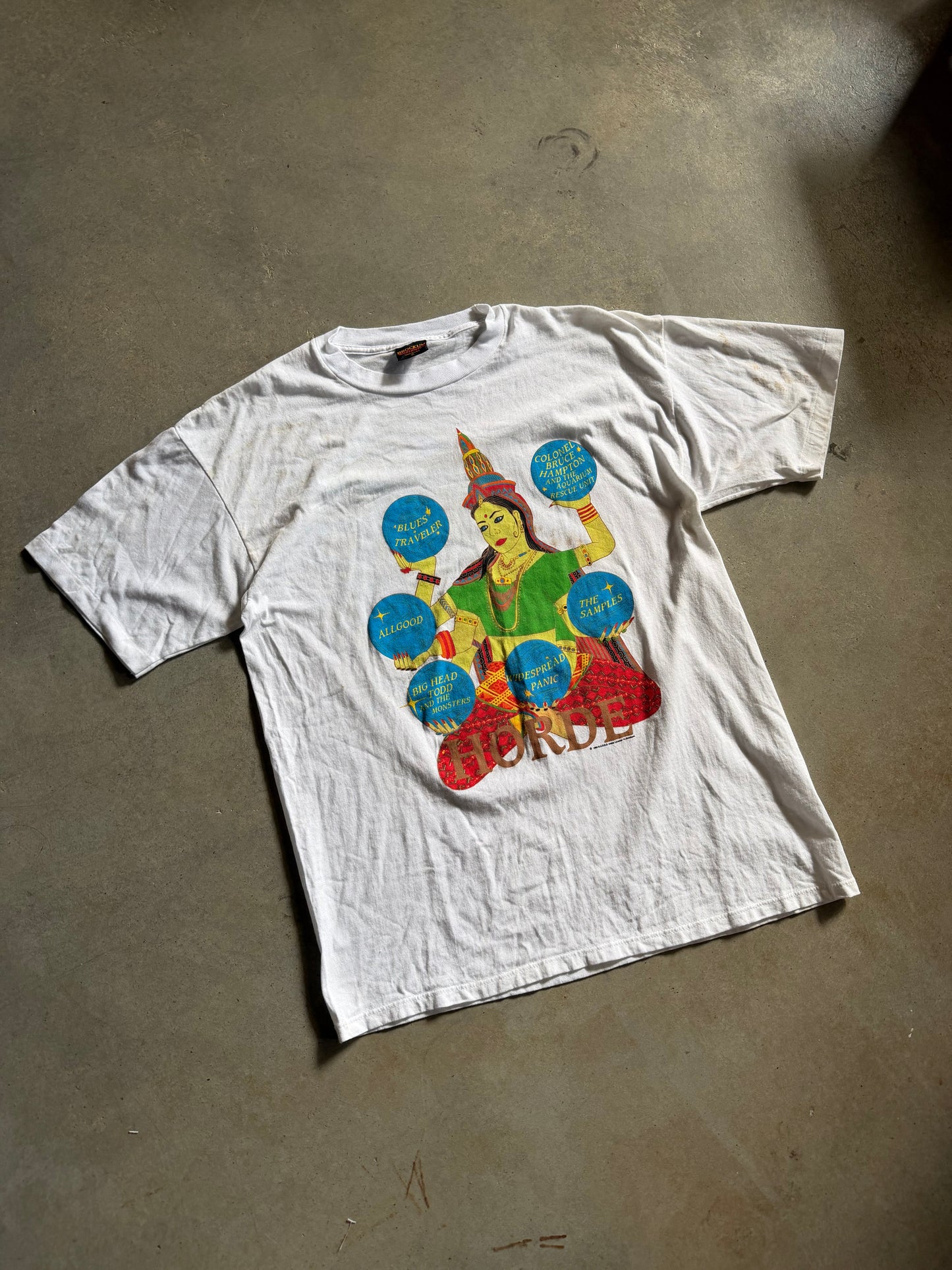 VTG 1993 H.O.R.D.E Festival Widespread Panic Tee Sz L
