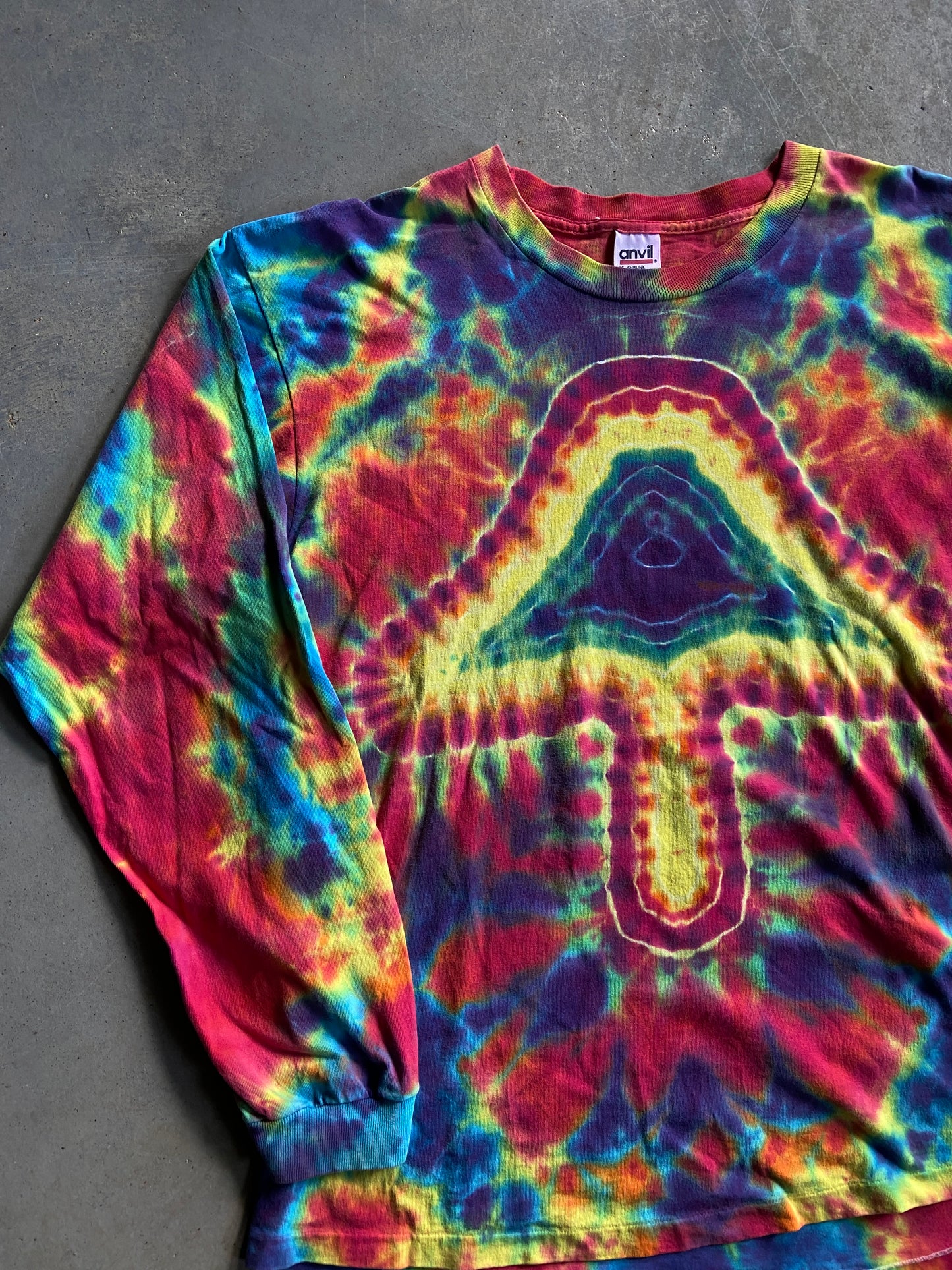 VTG Mushroom Tye Dye LS Tee Sz XL