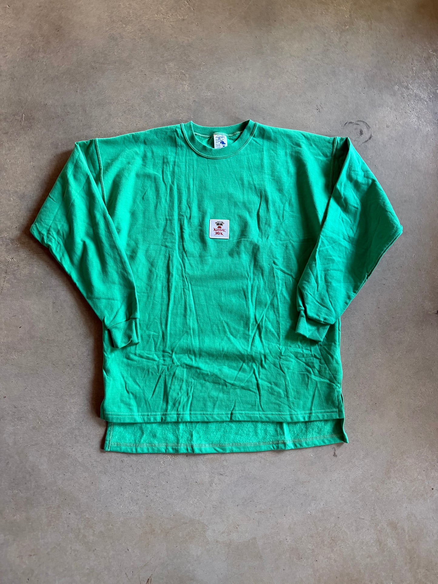VTG Malibu Rum Reggae Mix Patch Sweatshirt Sz XL
