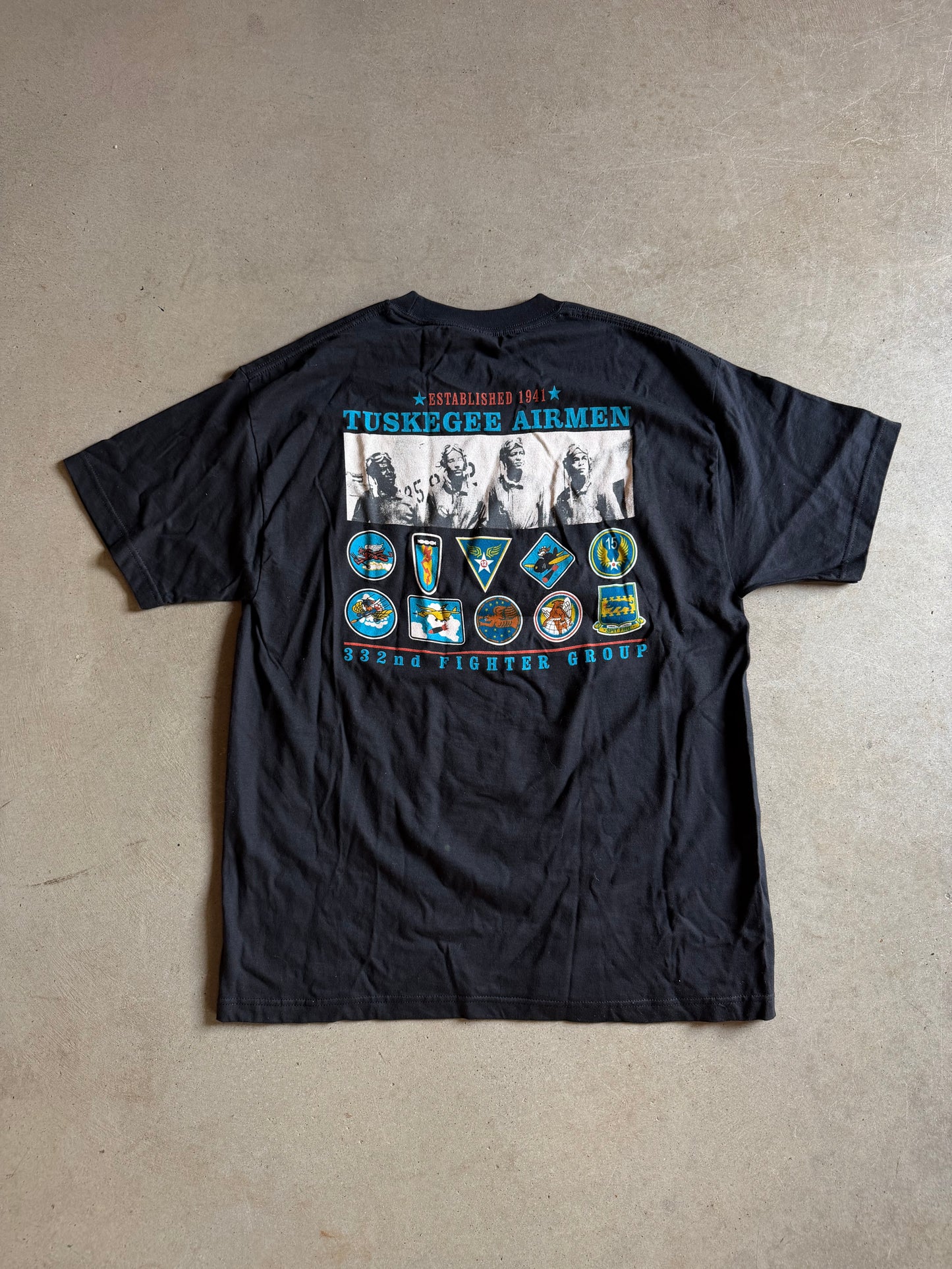 Tuskegee Airmen Redtails 332nd Fighter Group Tee Sz XL