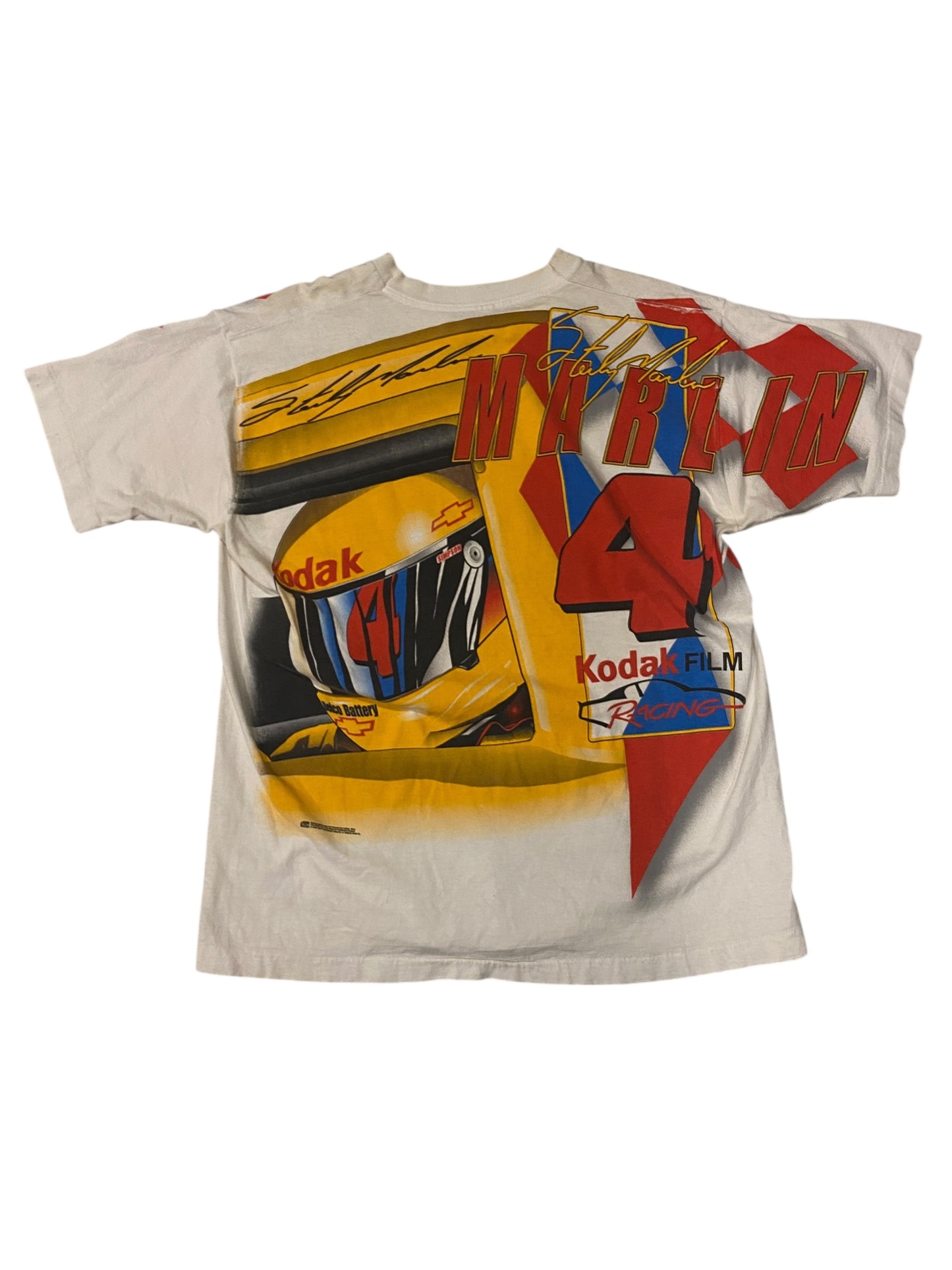 VTG Sterling Marlin Kodak Film Racing Tee Sz XL