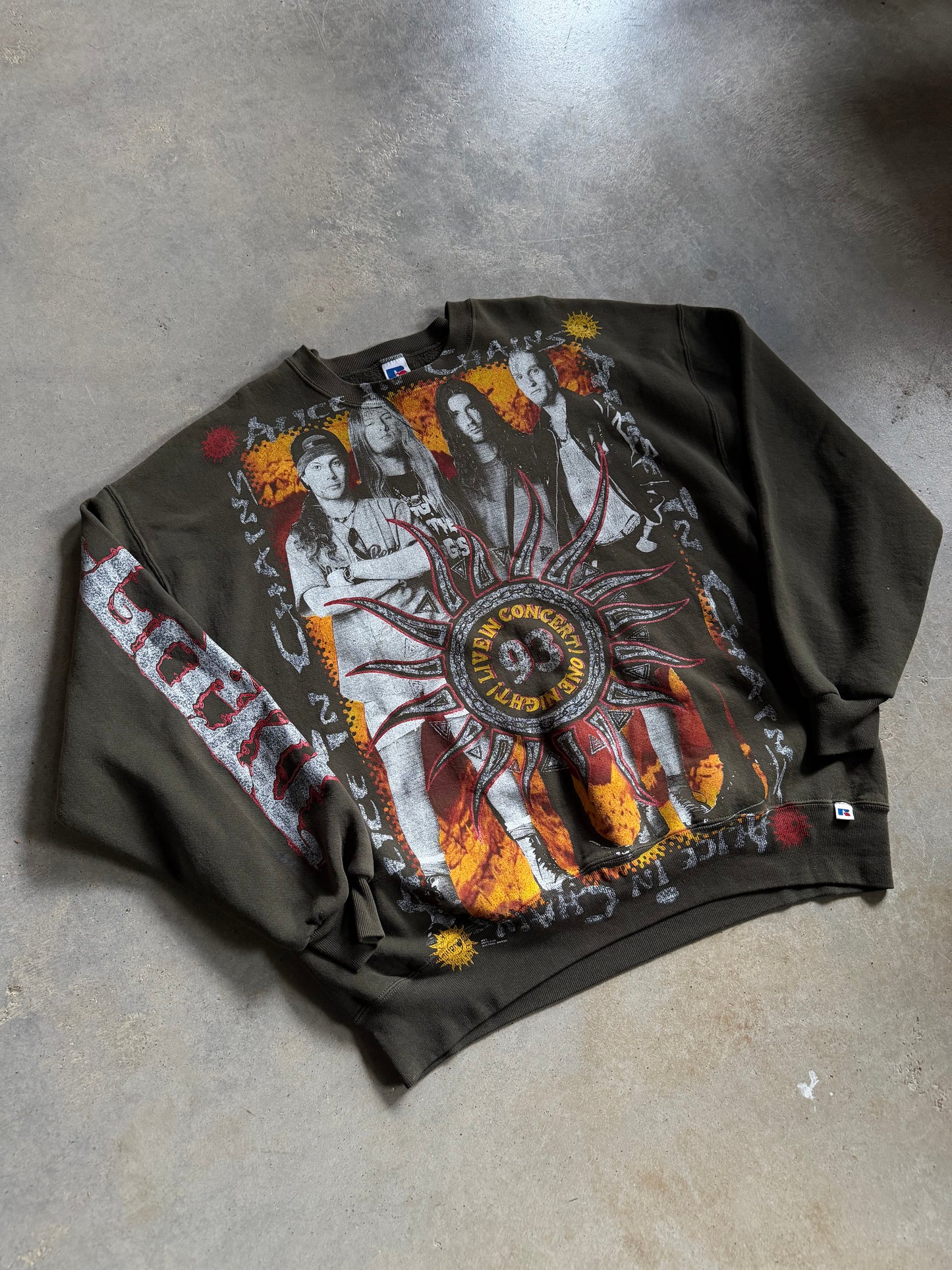 Backstock Co Alice In Chains'Dirt' Era 93' Tour L/S Vintage Faded Sweatshirt  Sz XXL