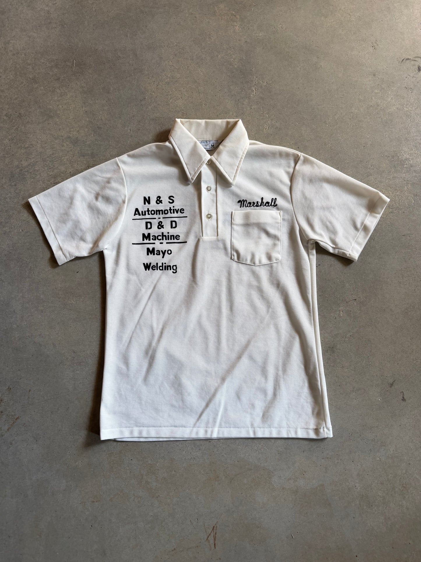VTG JCPenney N&S Automotive Marshall Polo Shirt Sz M