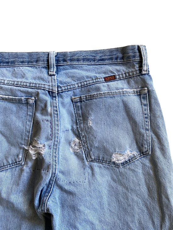 VTG Distressed Rustler Light Wash Jeans Sz 32x30