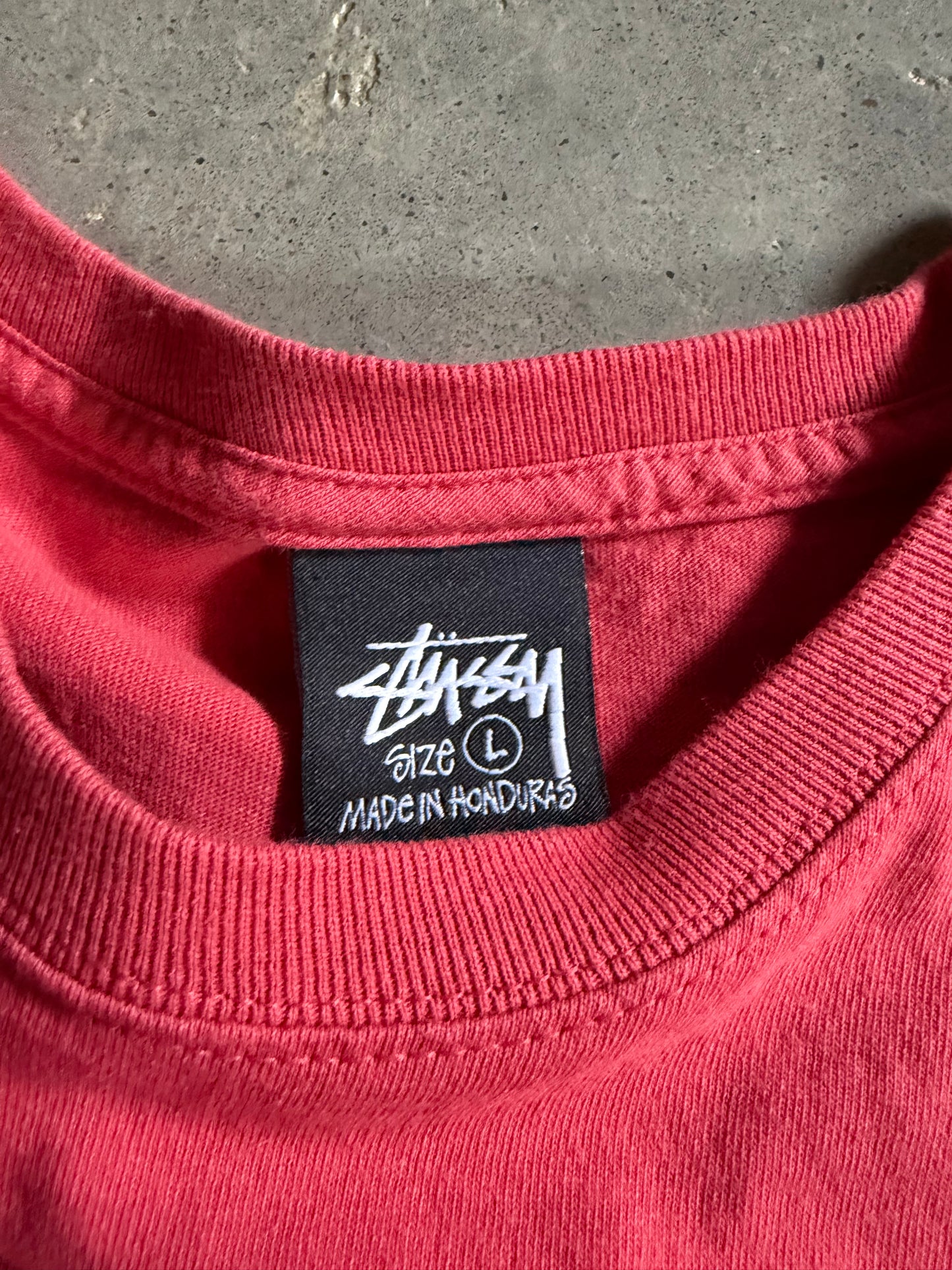 Stussy Dogs Red Tee Sz L