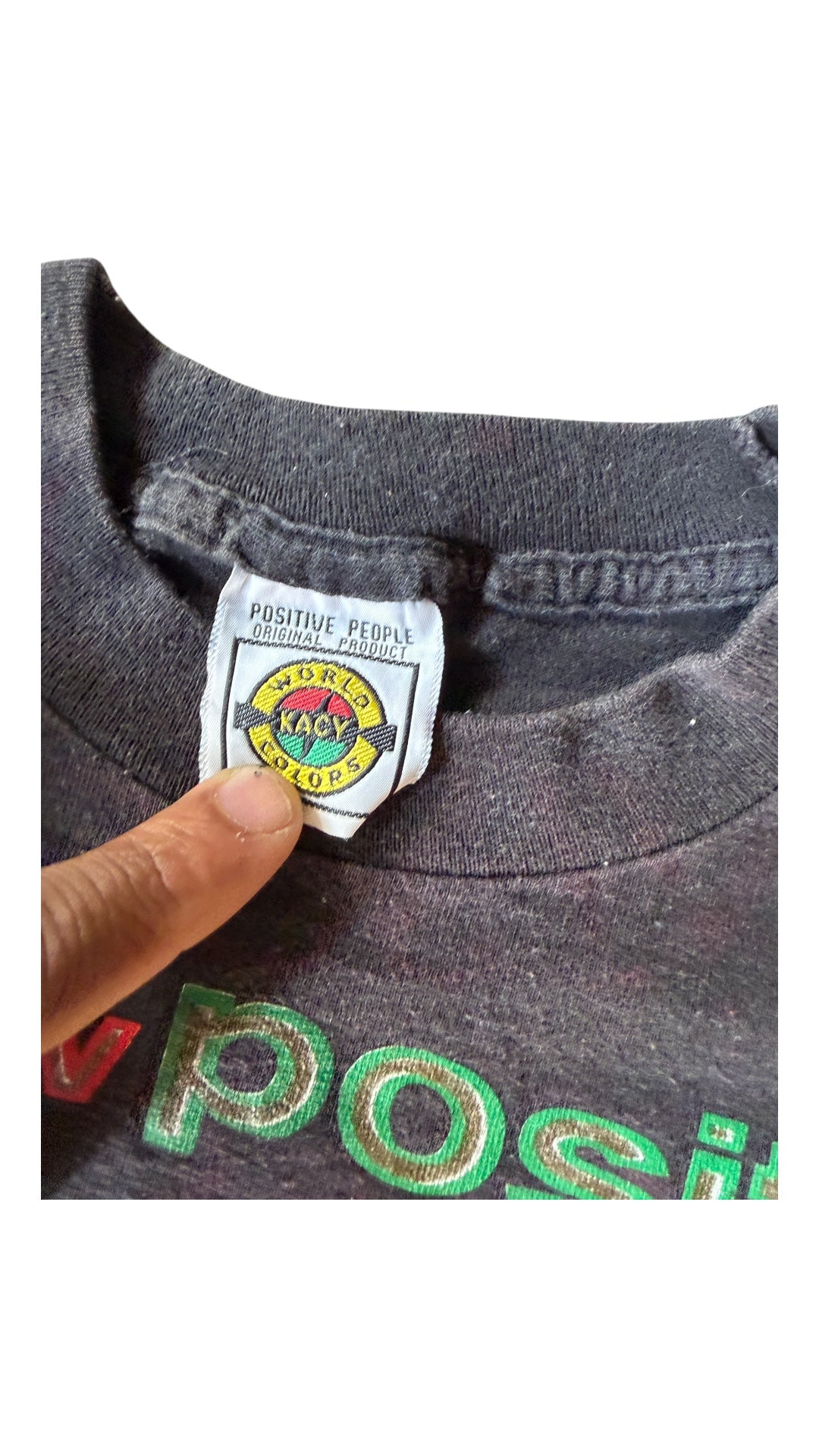 VTG Afrocentric Positive Footsteps AOP Tee Sz XL