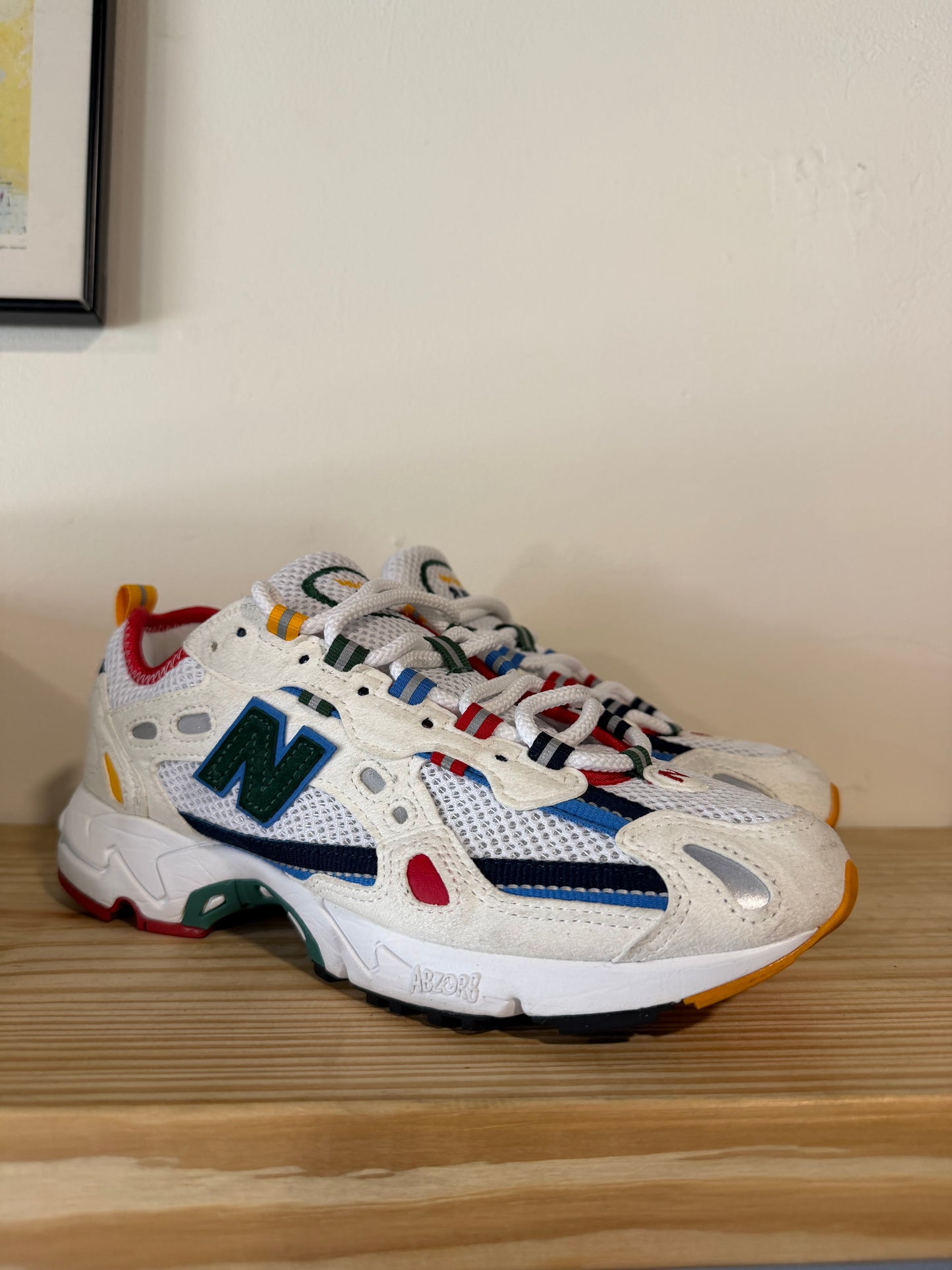 Preowned New Balance 827 Abzorb Aime Leon Dore White Multi Sz 7M/8.5W