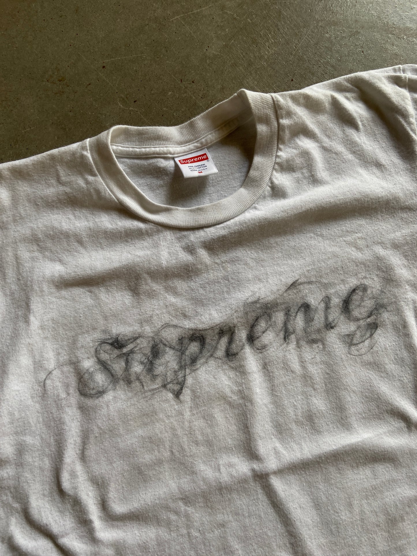Supreme Smoke Logo Tee Sz M