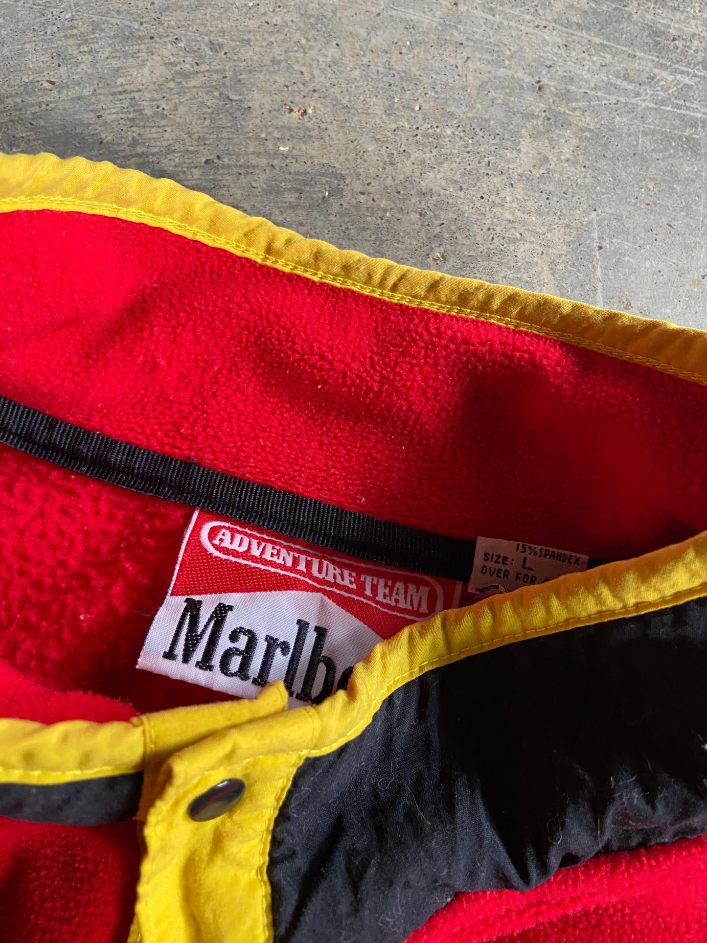 VTG Marlboro Red Fleece Pullover Jacket Sz XL