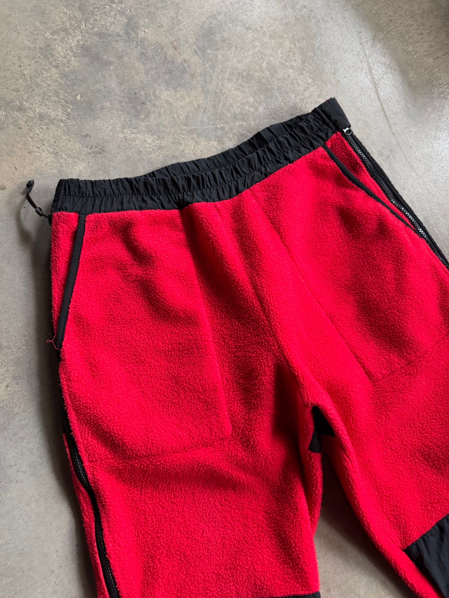 VTG The North Face Red Fleece Pants Sz L
