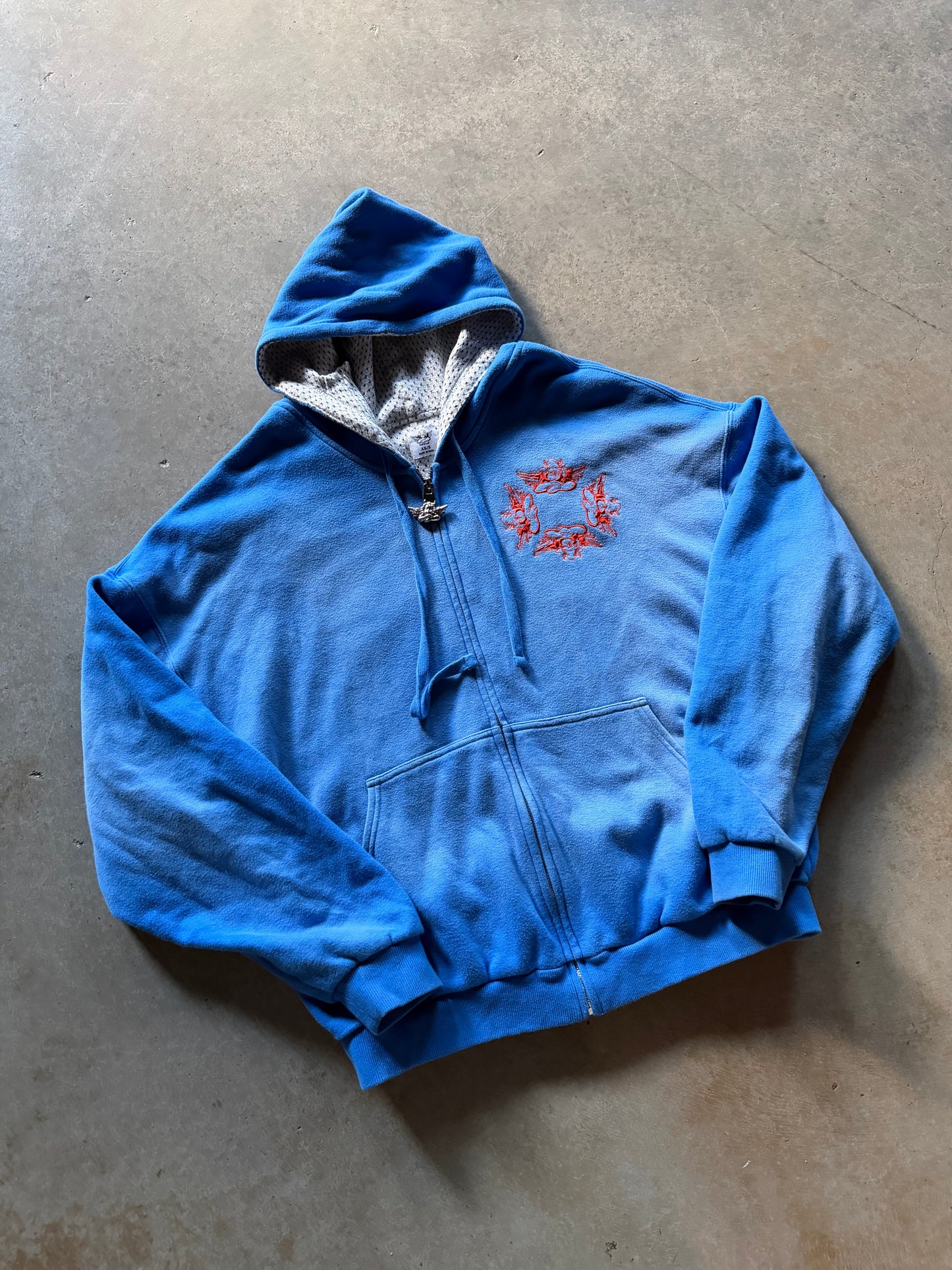 Boys Lie Zip Up Blue Hoodie Sz XS/S