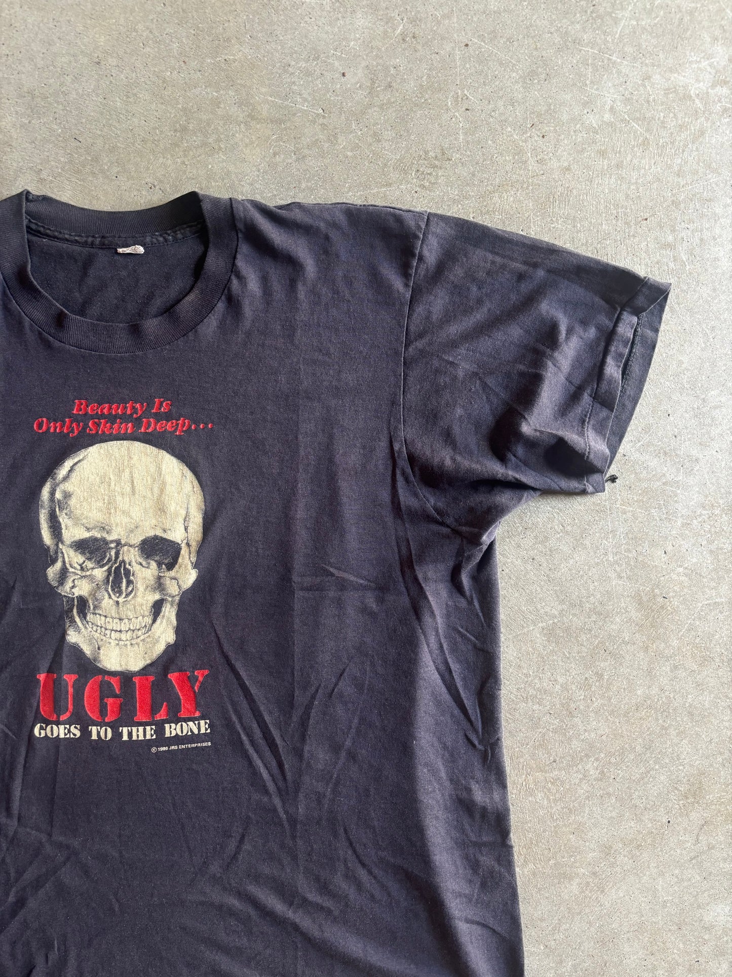 VTG Ugly Goes To The Bone 1986 Tee Sz M/L