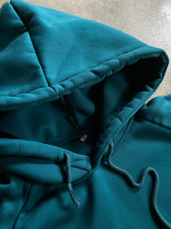 Porsche Teal Embroidered Hoodie Sz XL