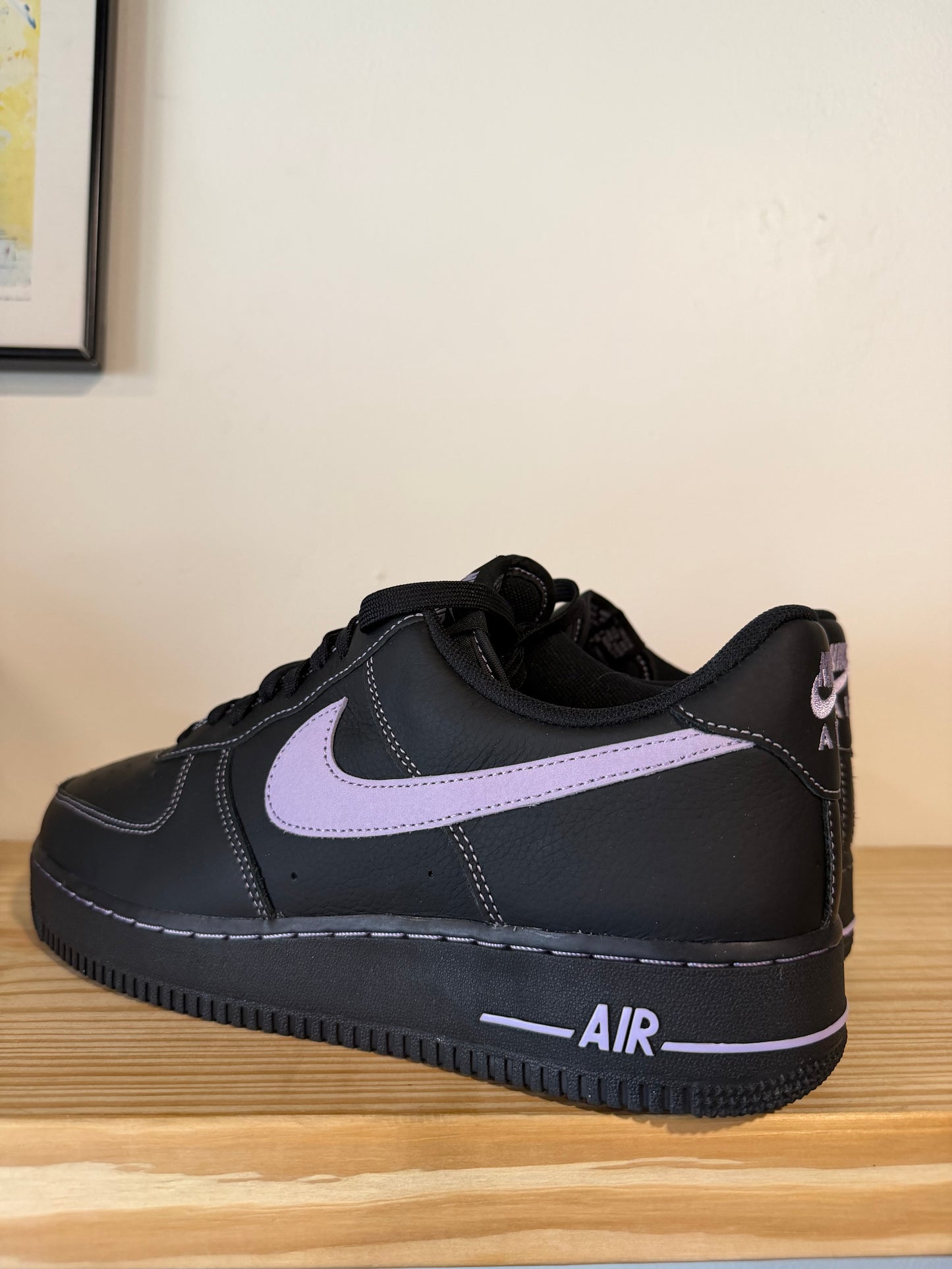 Preowned Nike Air Force 1 Low '07 LV8 Hydrangeas Black Sz 10.5M/12W