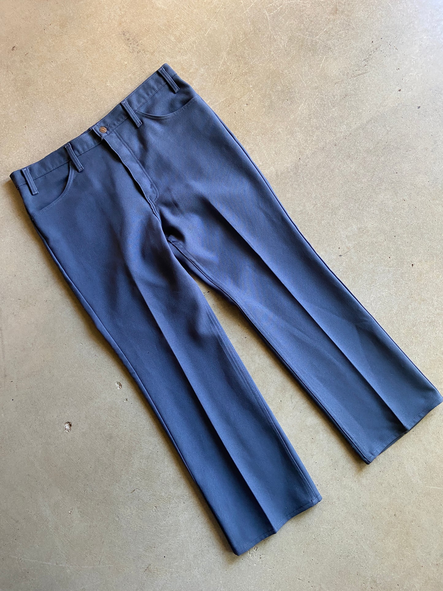 VTG Levi's Black Tab Blue Polyester Pants Sz 38x30