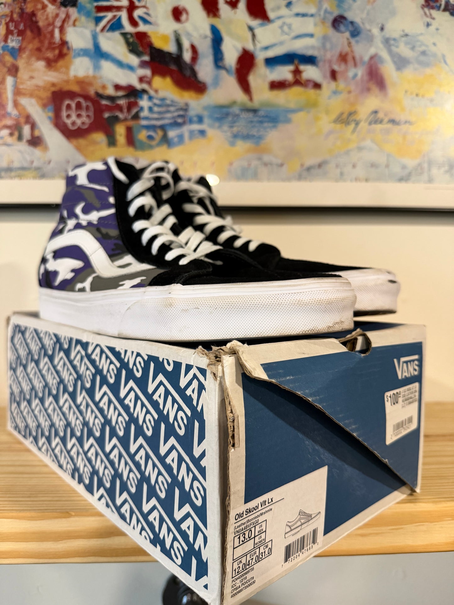 Vans SK8-Hi Top Pop Camo Heliotrope Purple Black Sz 13M/14.5W