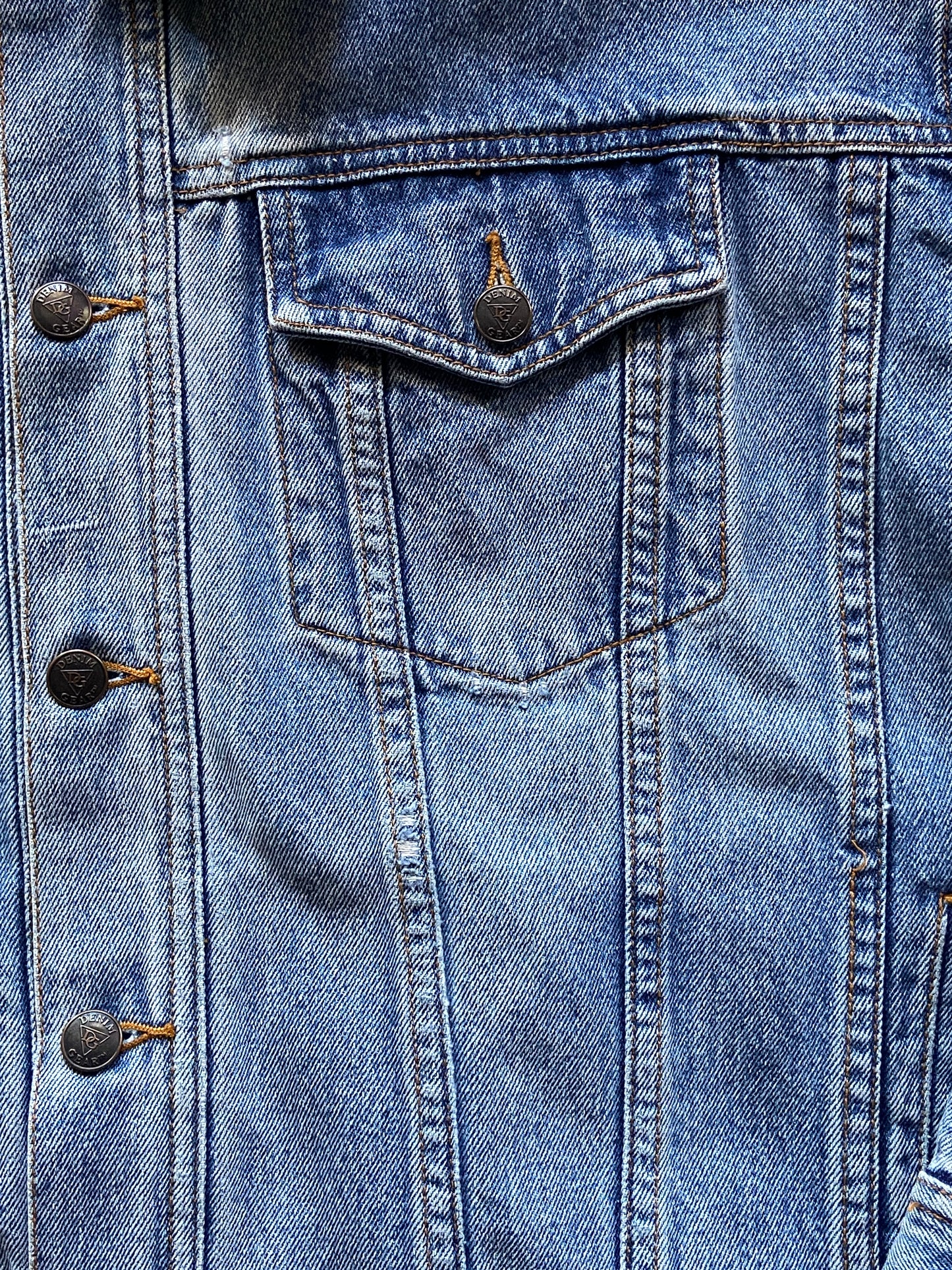 VTG Denim Gear Light Wash Denim Jacket Sz L