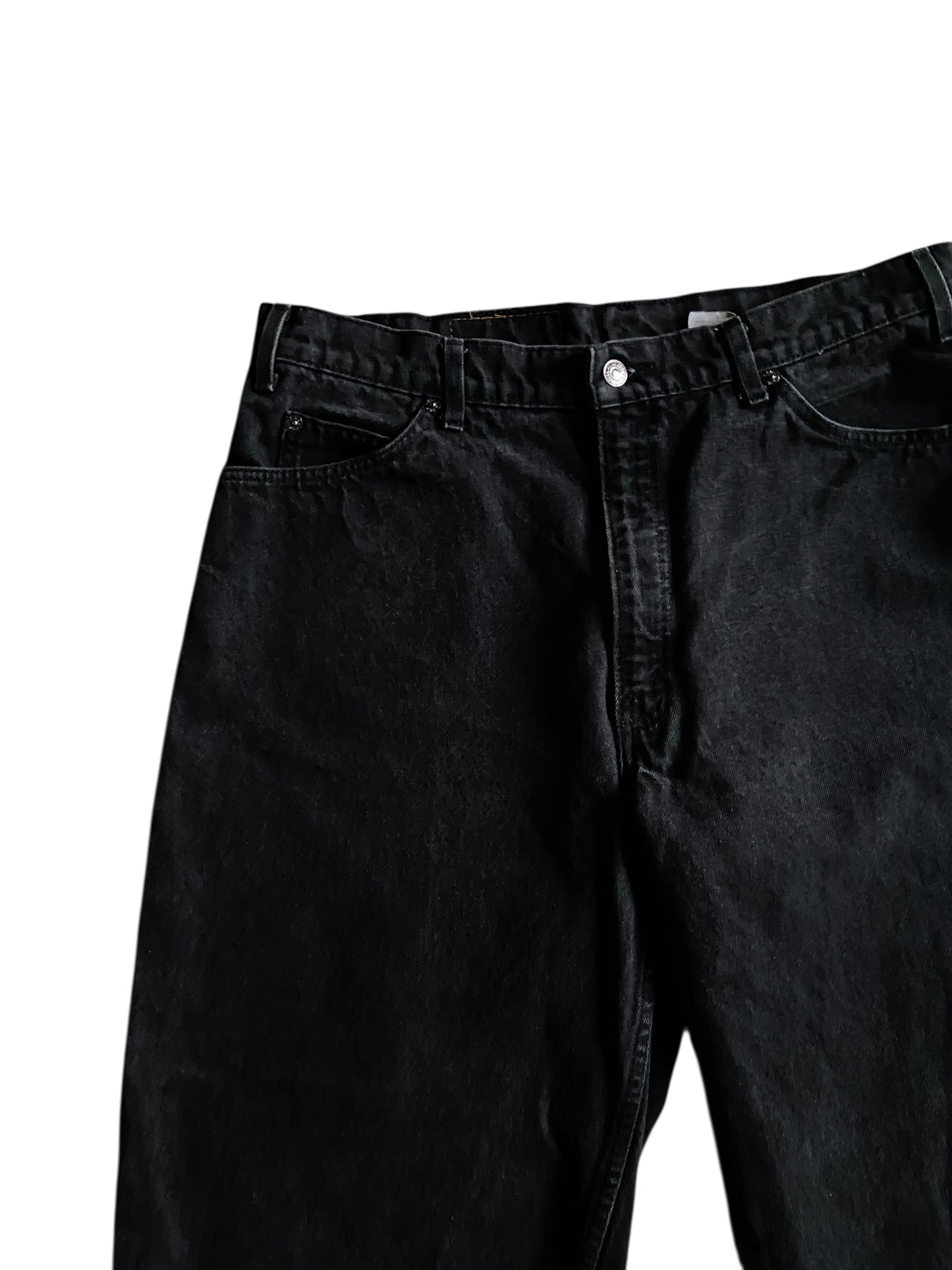 VTG Levis 560 Black Denim Orange Tab Jeans Sz 38x30