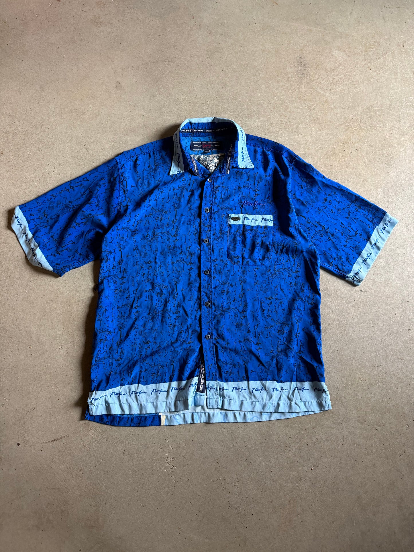 Phat Farm Samurai Tiger Button Down Shirt Sz 2XL
