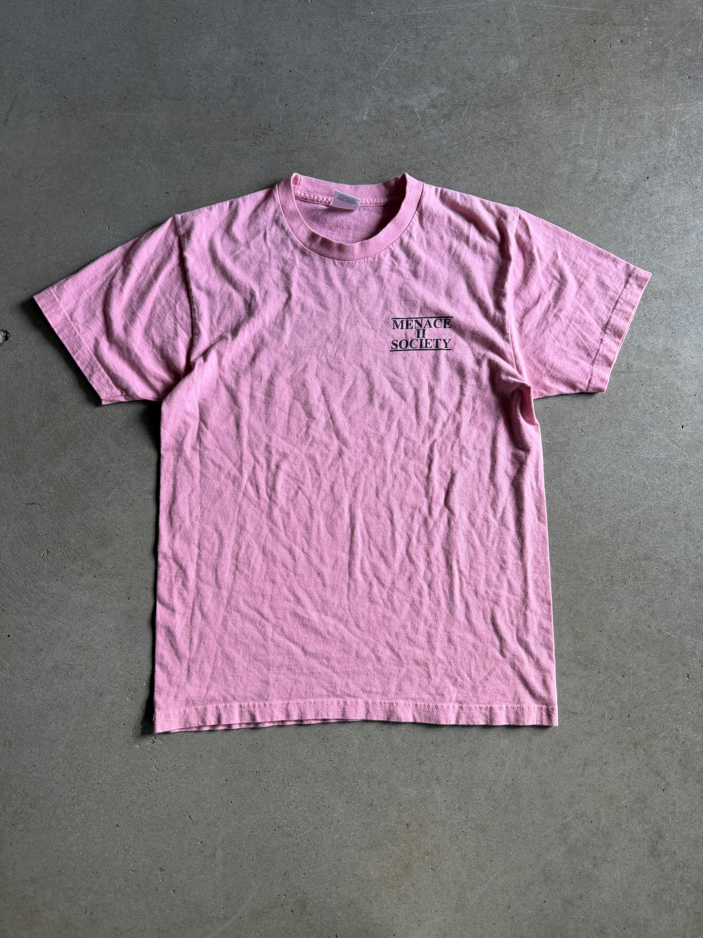 Supreme Menace 2 Society Pink Tee Sz M