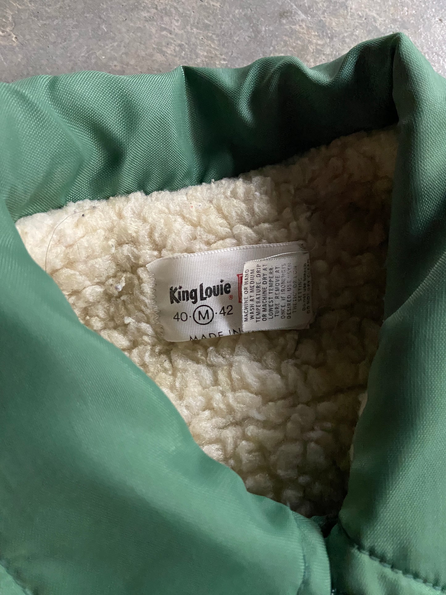 VTG Texaco Green Sherpa Jacket Sz M/L