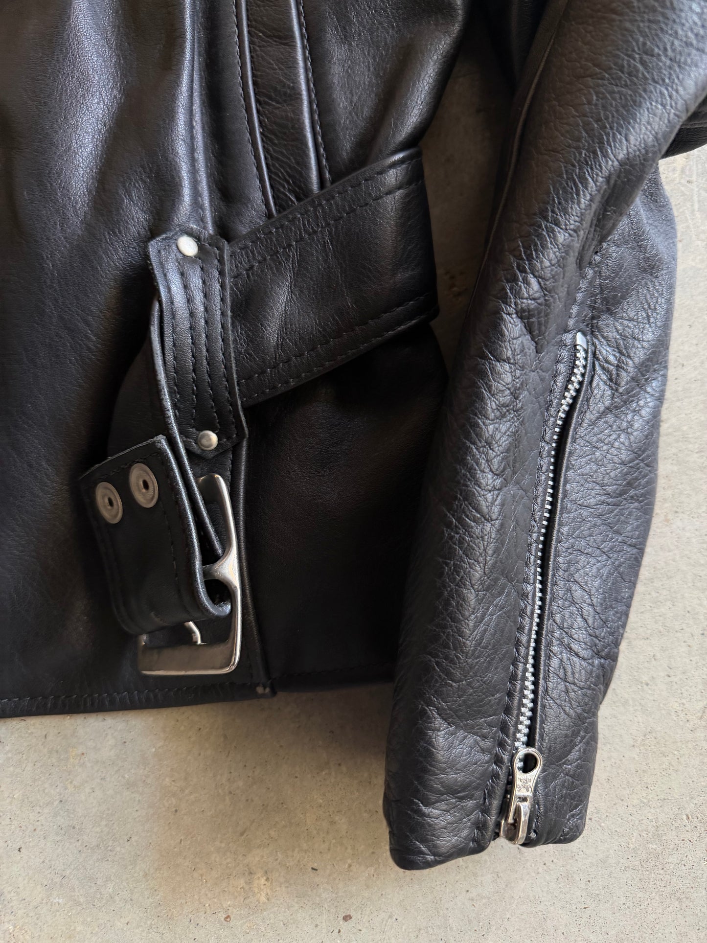 Vanson Medium Weight Women's Black Leather Jacket Sz M