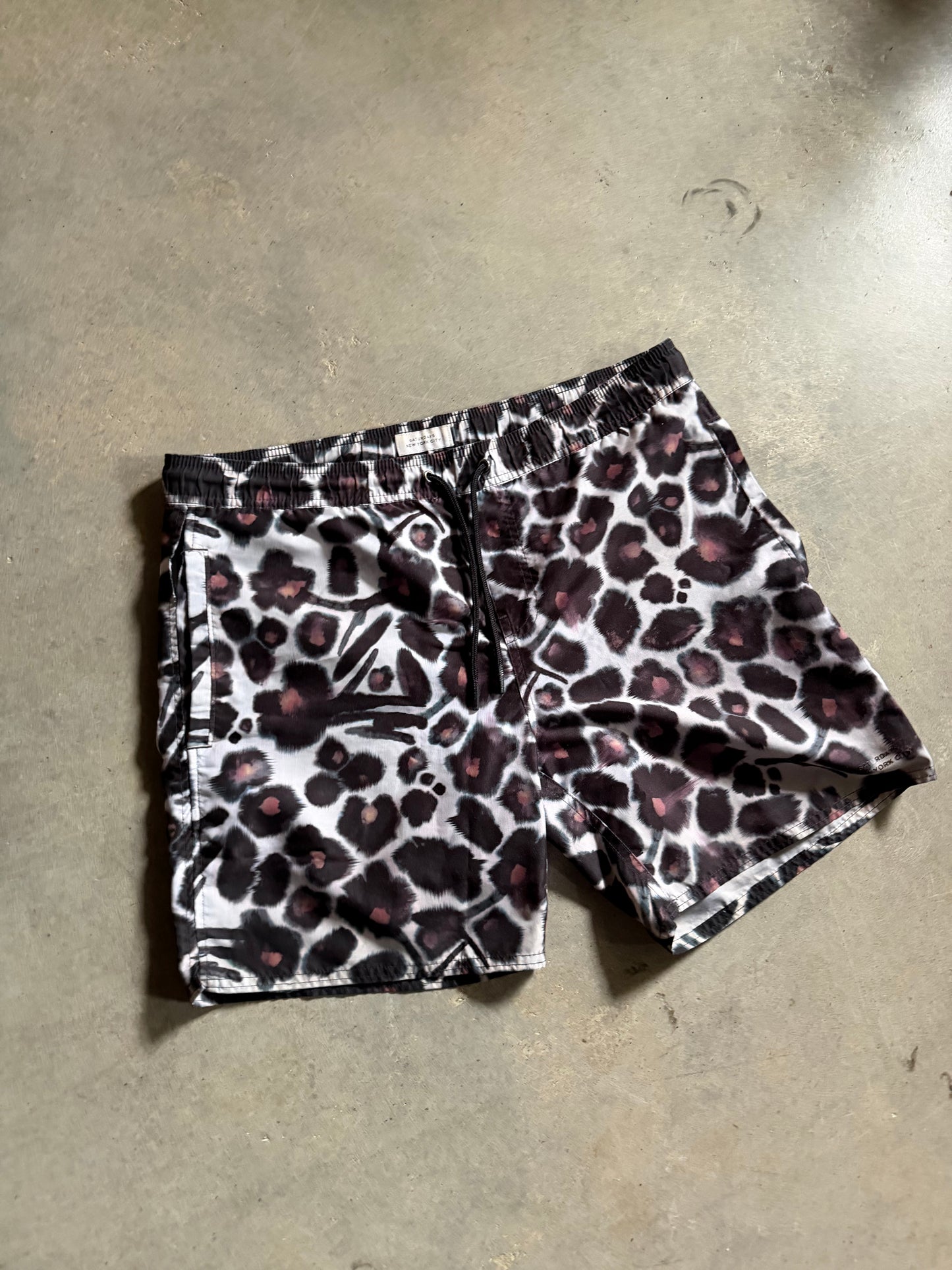 Saturdays Cheetah Short Sz L/XL