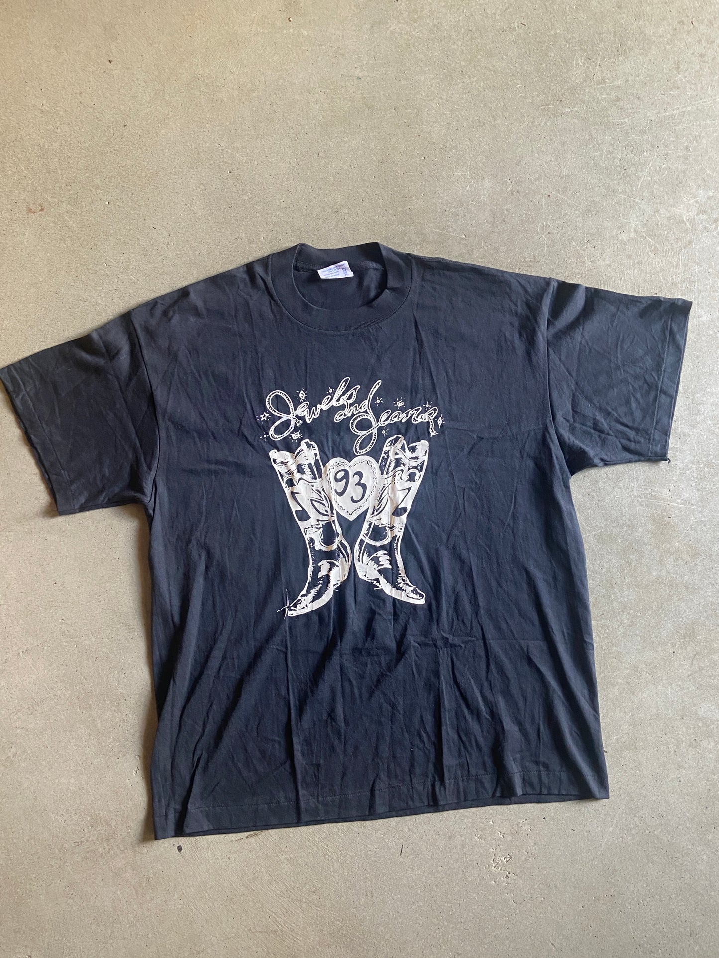 VTG Jewels & Seats 1993 Black Tee Sz XL