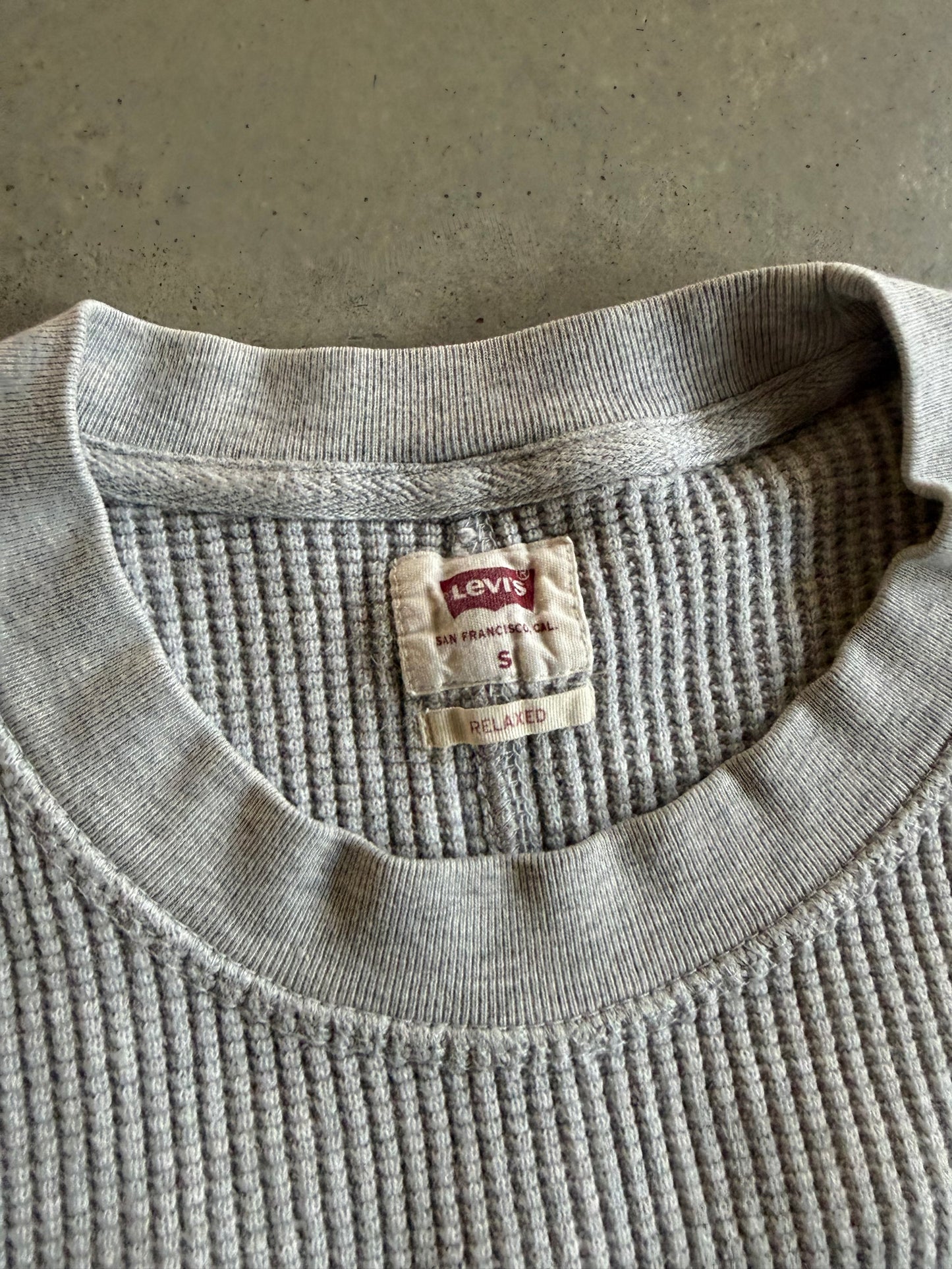 Levis Gray Thermal Shirt Sz S