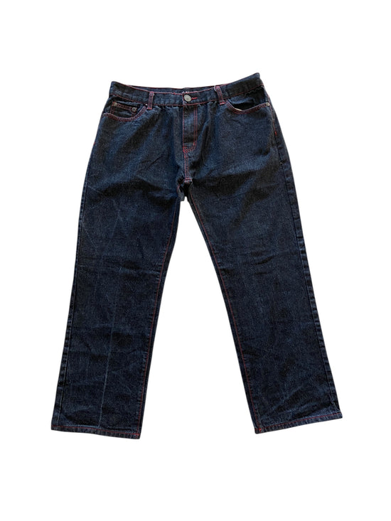 Y2K Hova Embroidered Pocket Jeans Sz 38x30