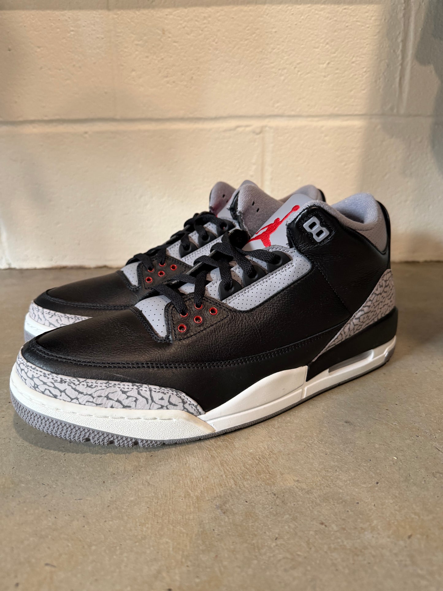 Preowned Jordan 3 Retro OG Black Cement (2024) Sz 13M/14.5W