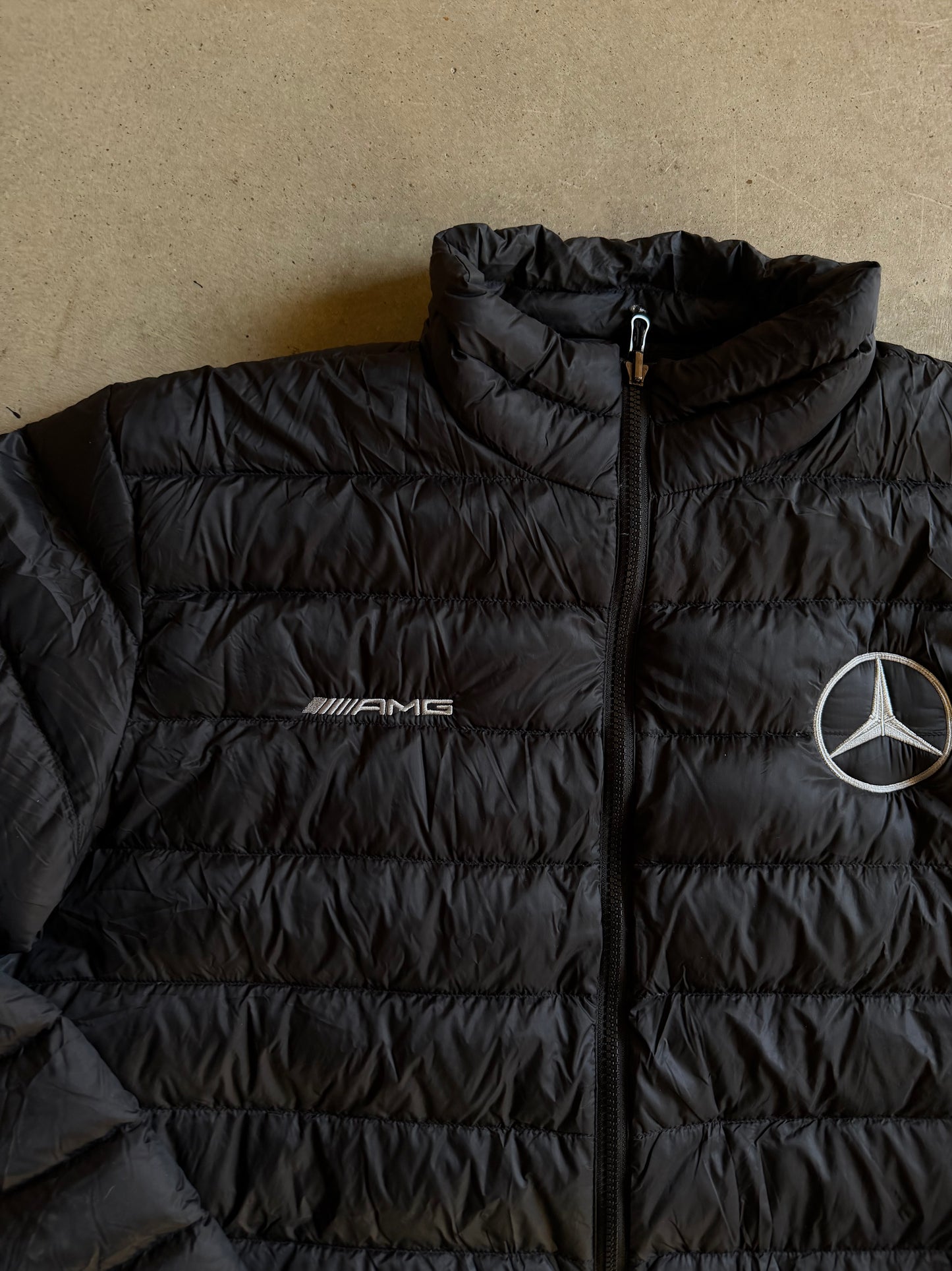 Mercedes AMG Embroidered Puffer Jacket Sz XL