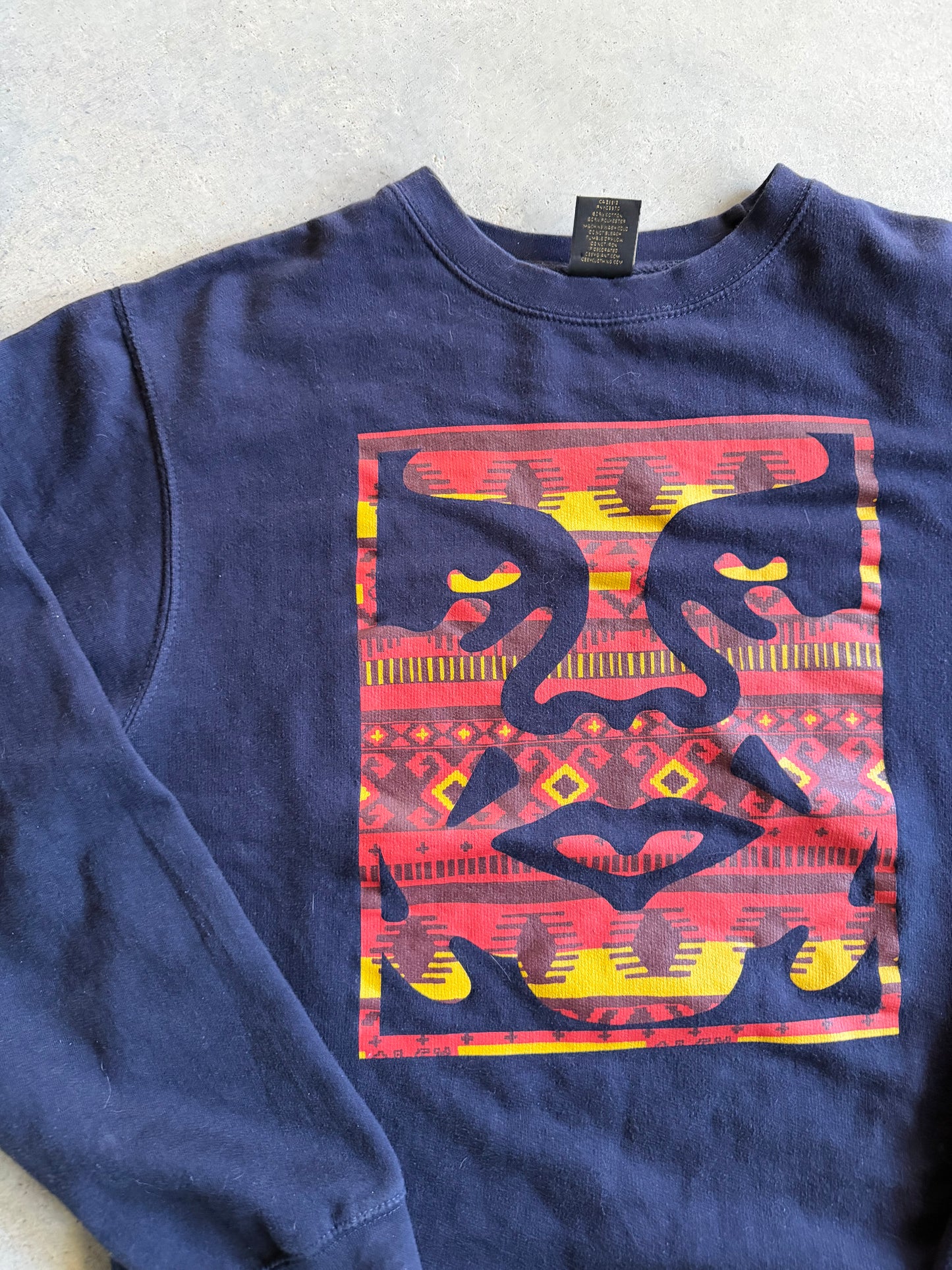 Y2K Obey Big Brother Print Crewneck Sz M