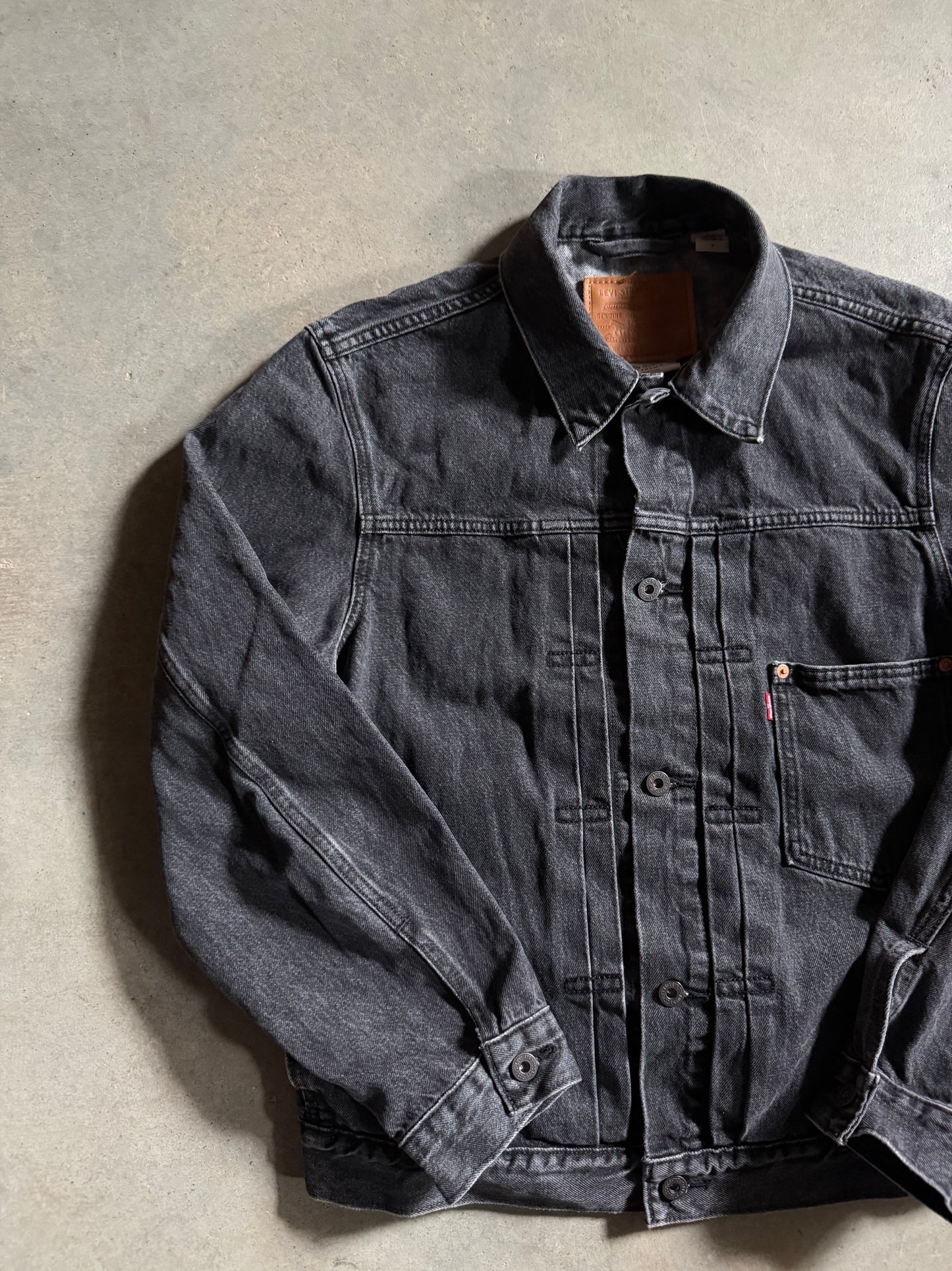 Levis Black Denim Type 2 Jacket Sz M
