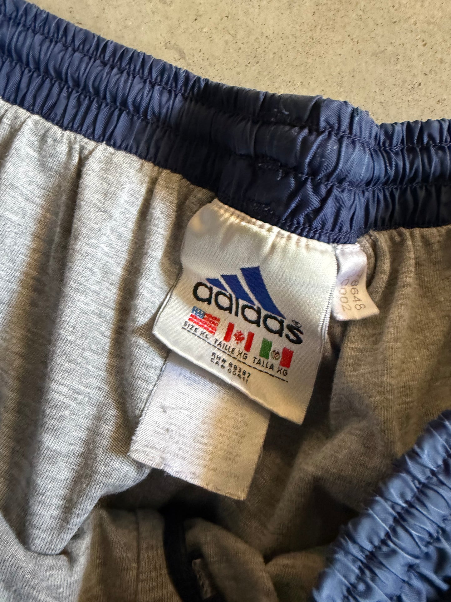 VTG Adidas Blue/Gray Track Pants Sz XL