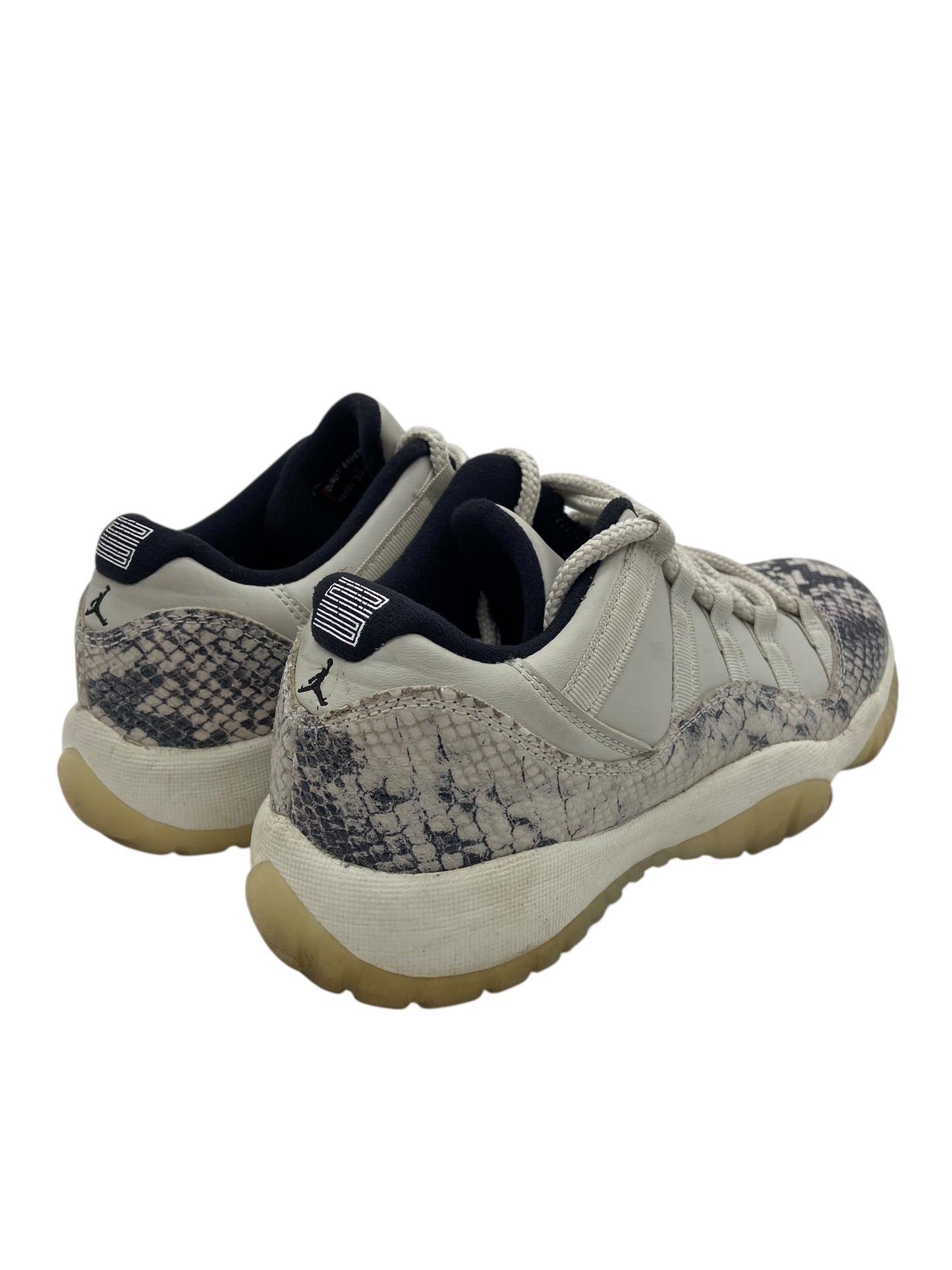 Preowned Air Jordan 11 GS Low Snake Light Bone Sz 6y