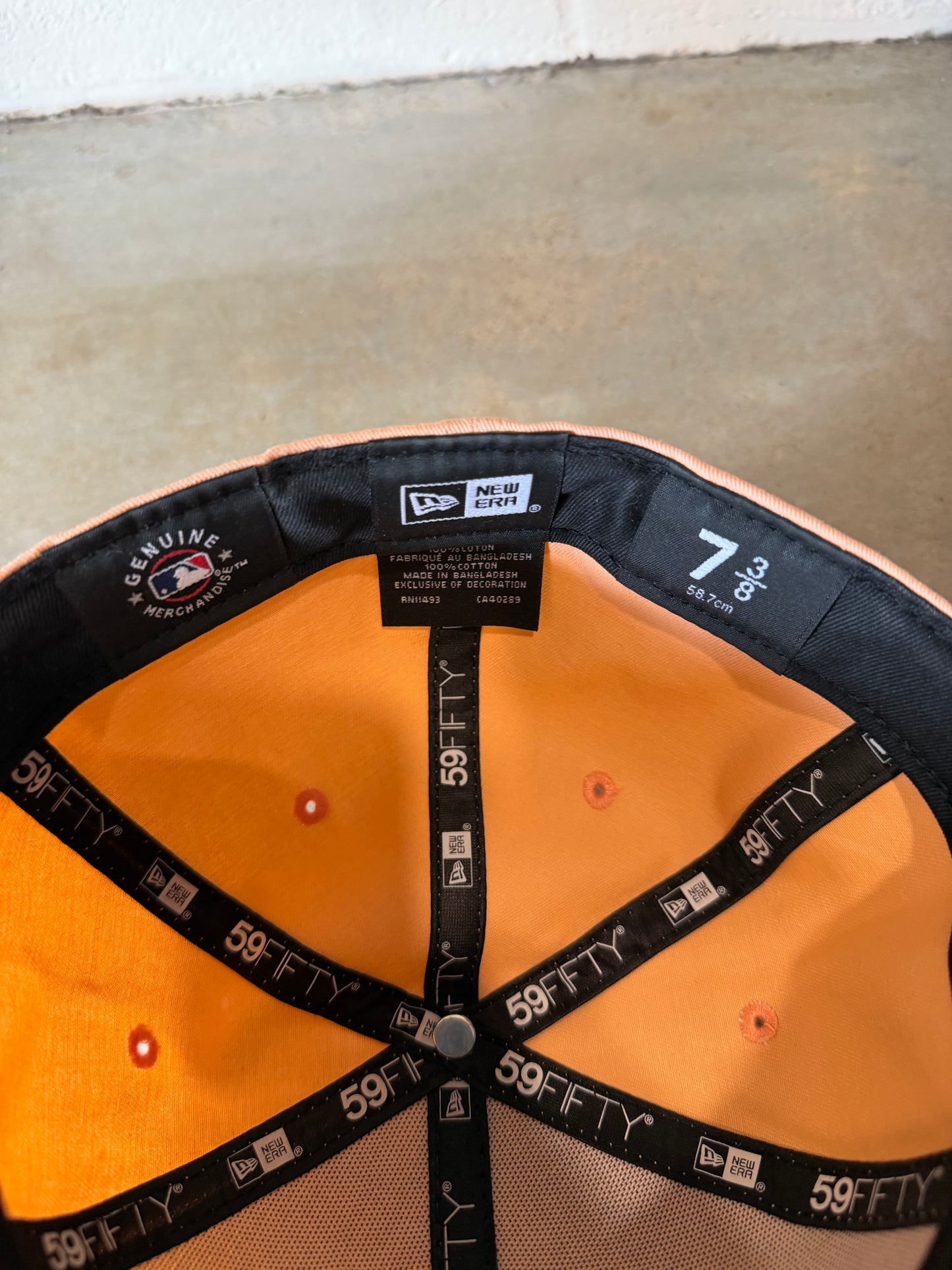 New Era Atlanta Braves Peach Fitted Hat Sz 7 3/8