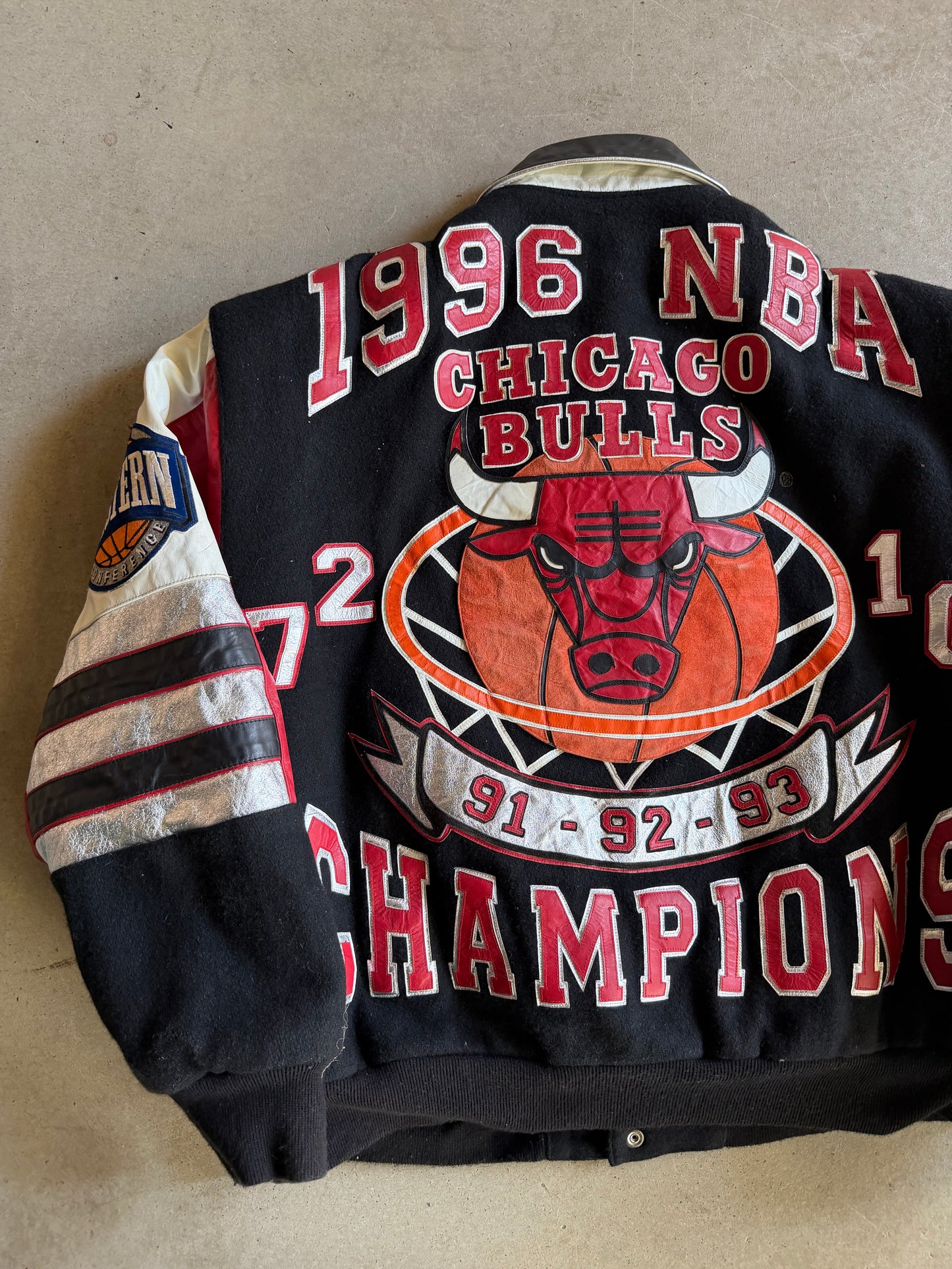 Jeff Hamilton Chicago Bulls 1996 NBA Champions 72-10 Jacket Sz 2XL