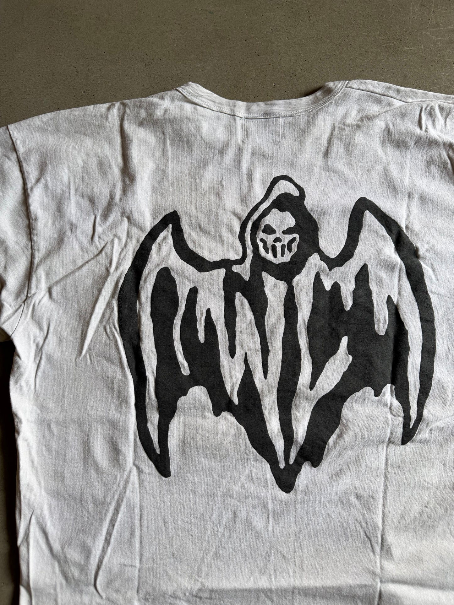 Warren Lotas Big Logo Cream Tee Sz 2XL