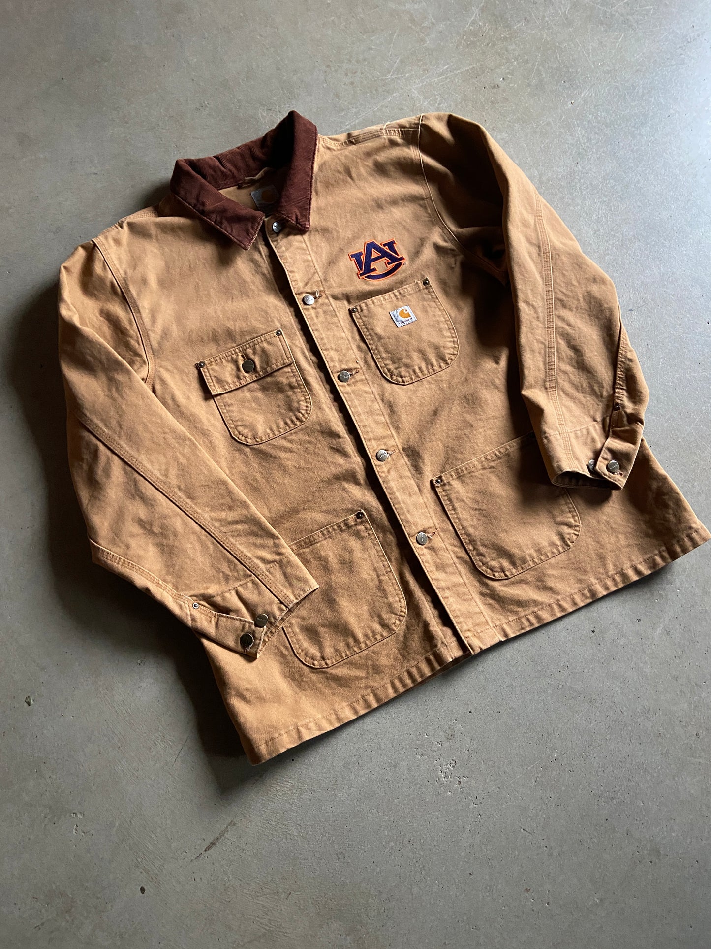 Carhartt Tan Auburn Button Up Jacket Sz XL101310211