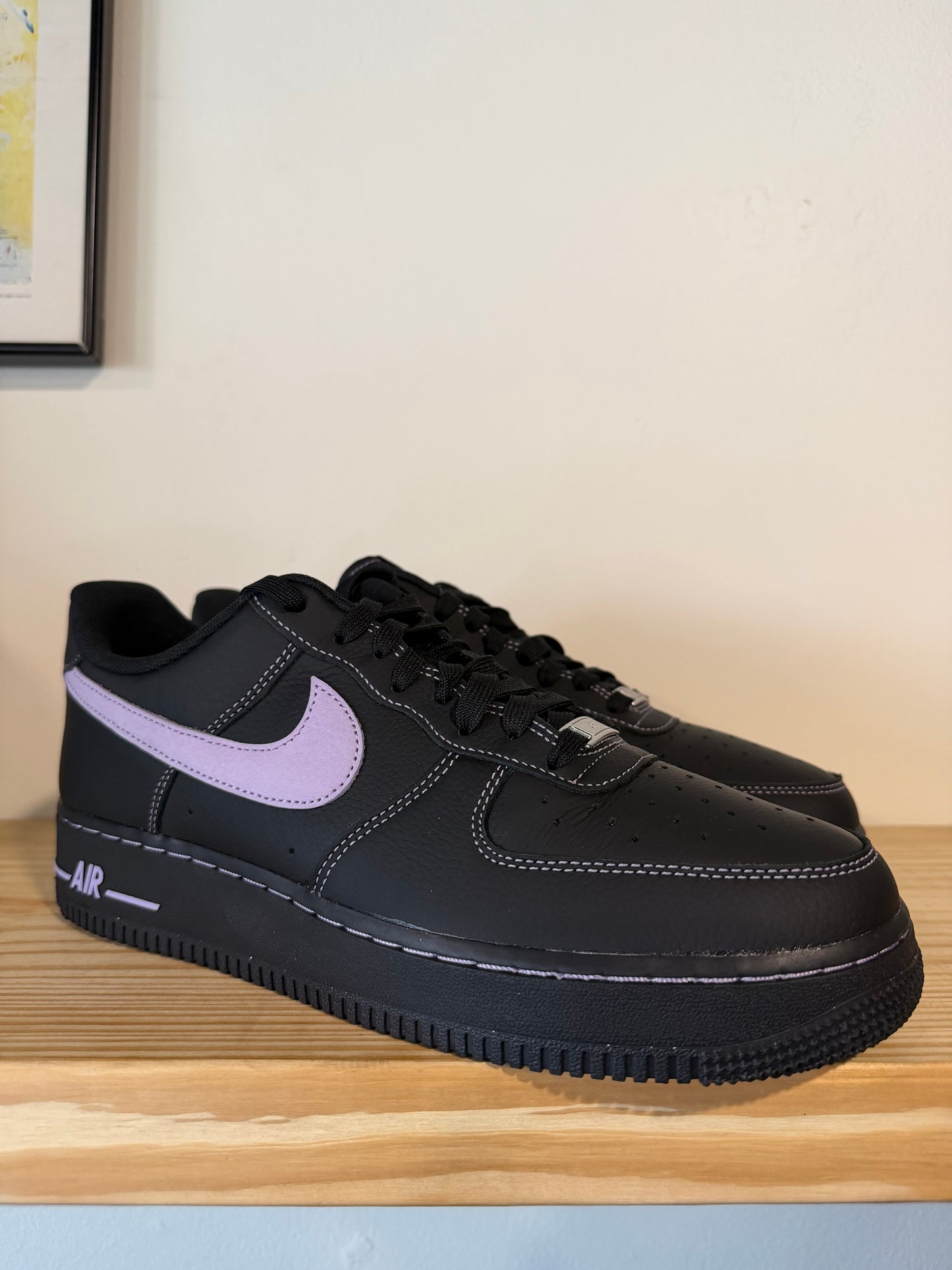 Preowned Nike Air Force 1 Low '07 LV8 Hydrangeas Black Sz 10.5M/12W
